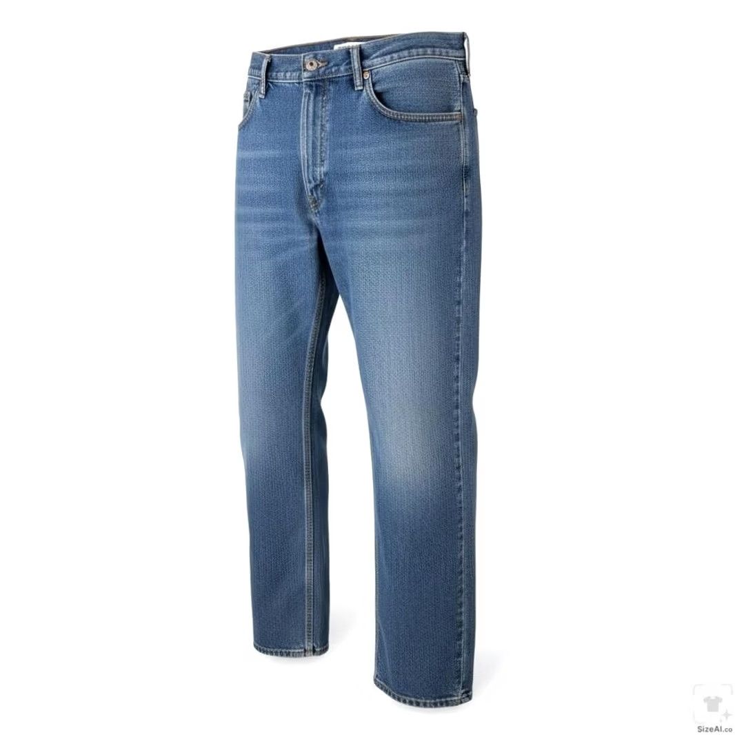 Levi's Levi's 505 Jeans Mens Regular Straight Blue Medium Wash Zip Fly 34x30 Denim Cotton Logo Pocket 5-Pocket Belt Loops Size US 34 / EU 50 - 2 Thumbnail