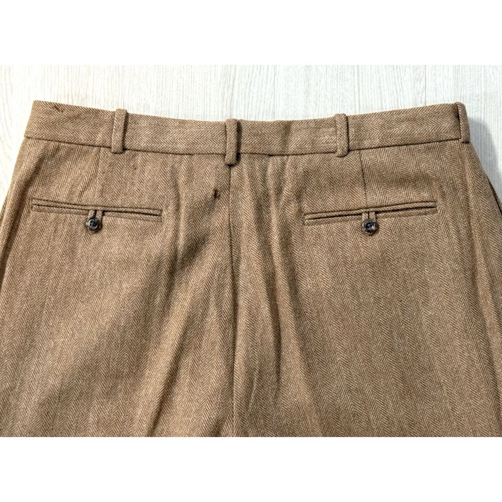 Polo Ralph Lauren VINTAGE Polo Ralph Lauren Polo Wool Tapered Pants 34R 90s Brown Baggy Knit 5-Pocket Button Zipper Mens Size US S / EU 44-46 / 1 - 3 Thumbnail