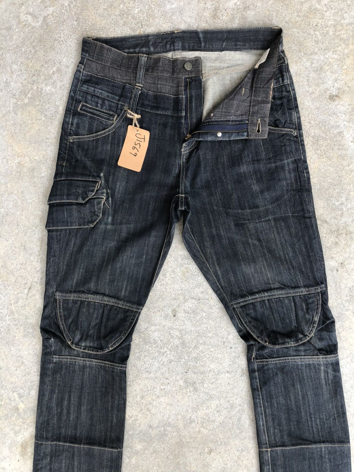 PPFM Japanese PPFM Double Knee Biker Distressed Denim Size US 32 / EU 48 - 3 Thumbnail