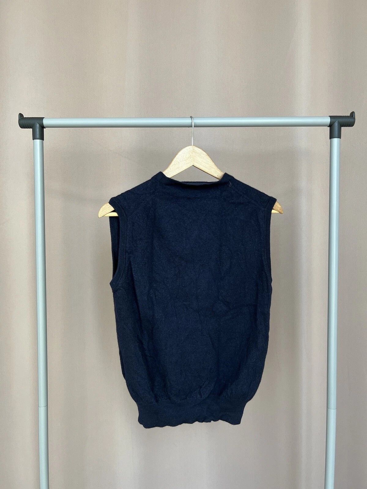 Boggi Boggi Milano Wool Vest Womens Size M/L Navy Blue Sleeveless Size L / US 10 / IT 46 - 5 Thumbnail
