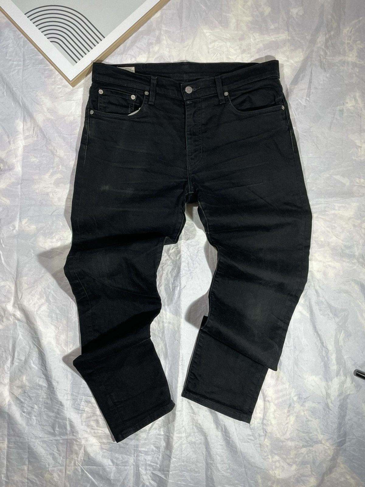 Levi's × Vintage Men's Levi’s 512 Vintage Black Denim Jeans – W33 L32 Size US 33 - 2 Thumbnail
