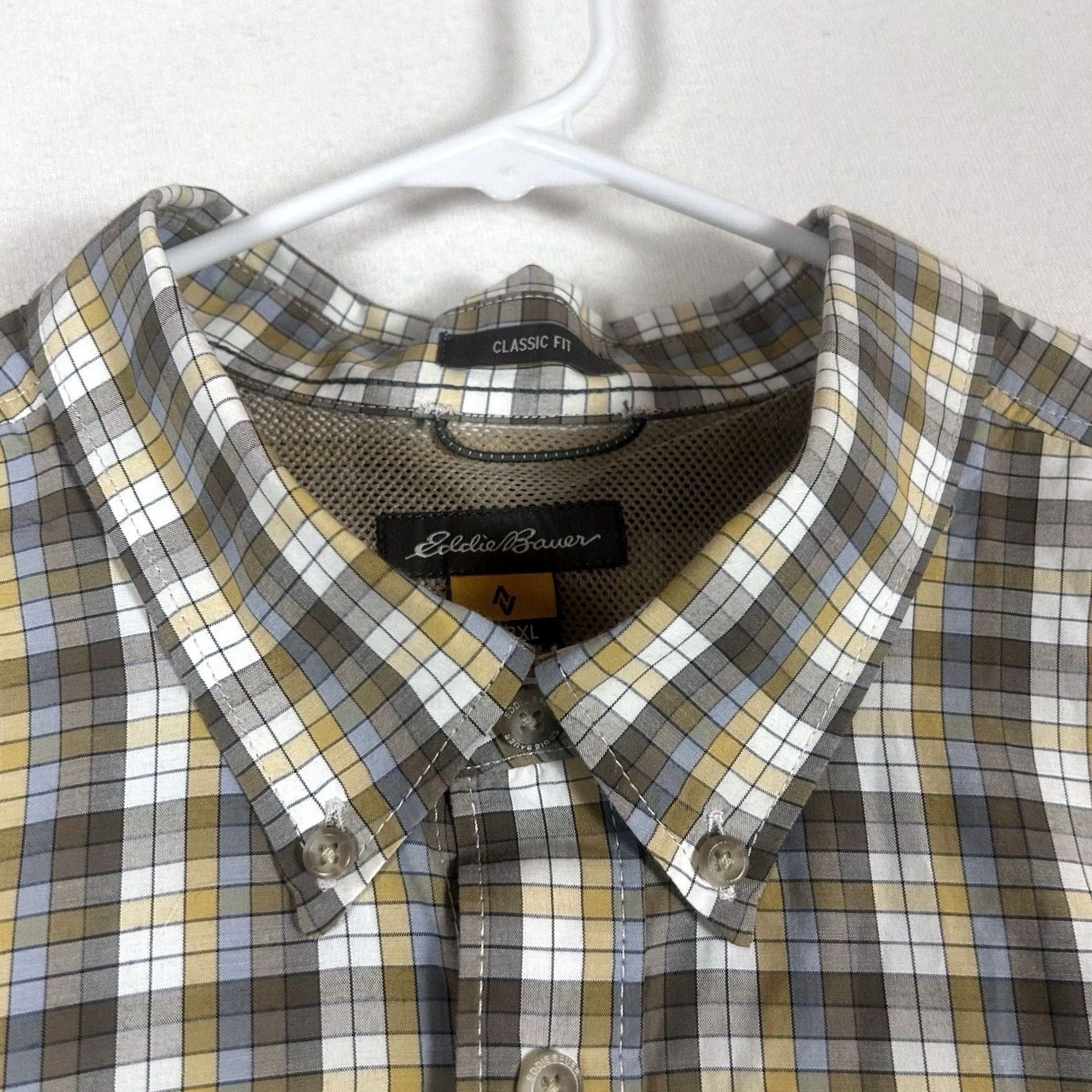 Eddie Bauer Eddie Bauer Travex Button-Up Shirt Mens 2XL Long Sleeve Plaid Cotton Blend Lightweight Breathable Outdoor Classic Fit L/S Size US XXL / EU 58 / 5 - 3 Thumbnail