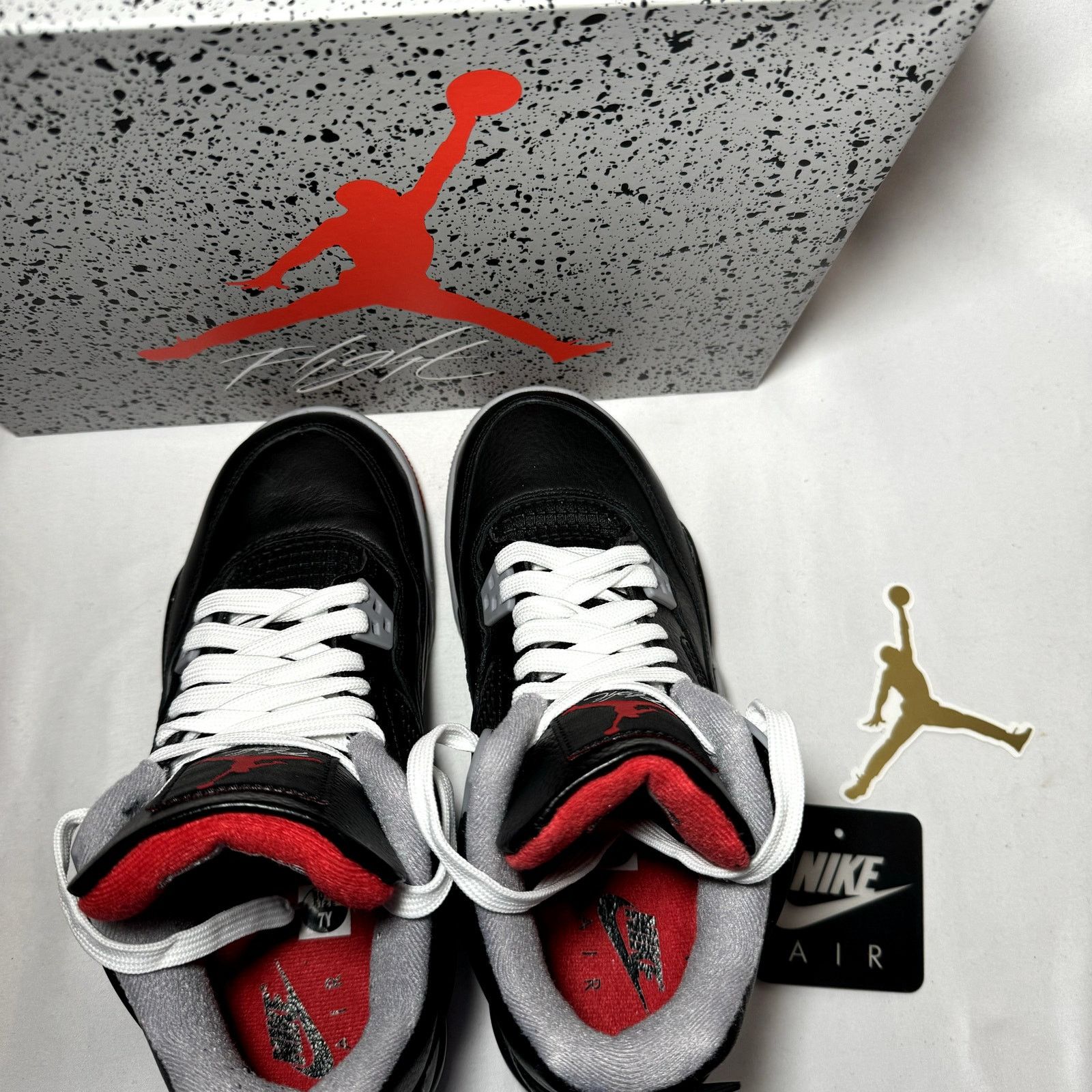 Jordan Brand × Nike Size 7 - Air Jordan 4 Retro GS Bred Reimagined Men's Shoes Size US 7 / EU 40 - 6 Thumbnail