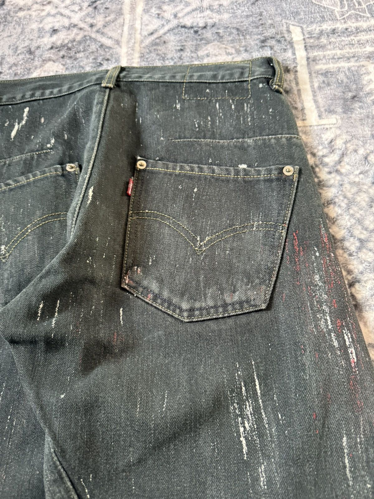 Levi's Vintage Levis Engineered Matrix Digital Rain Painted Jeans Size US 29 - 20 Thumbnail