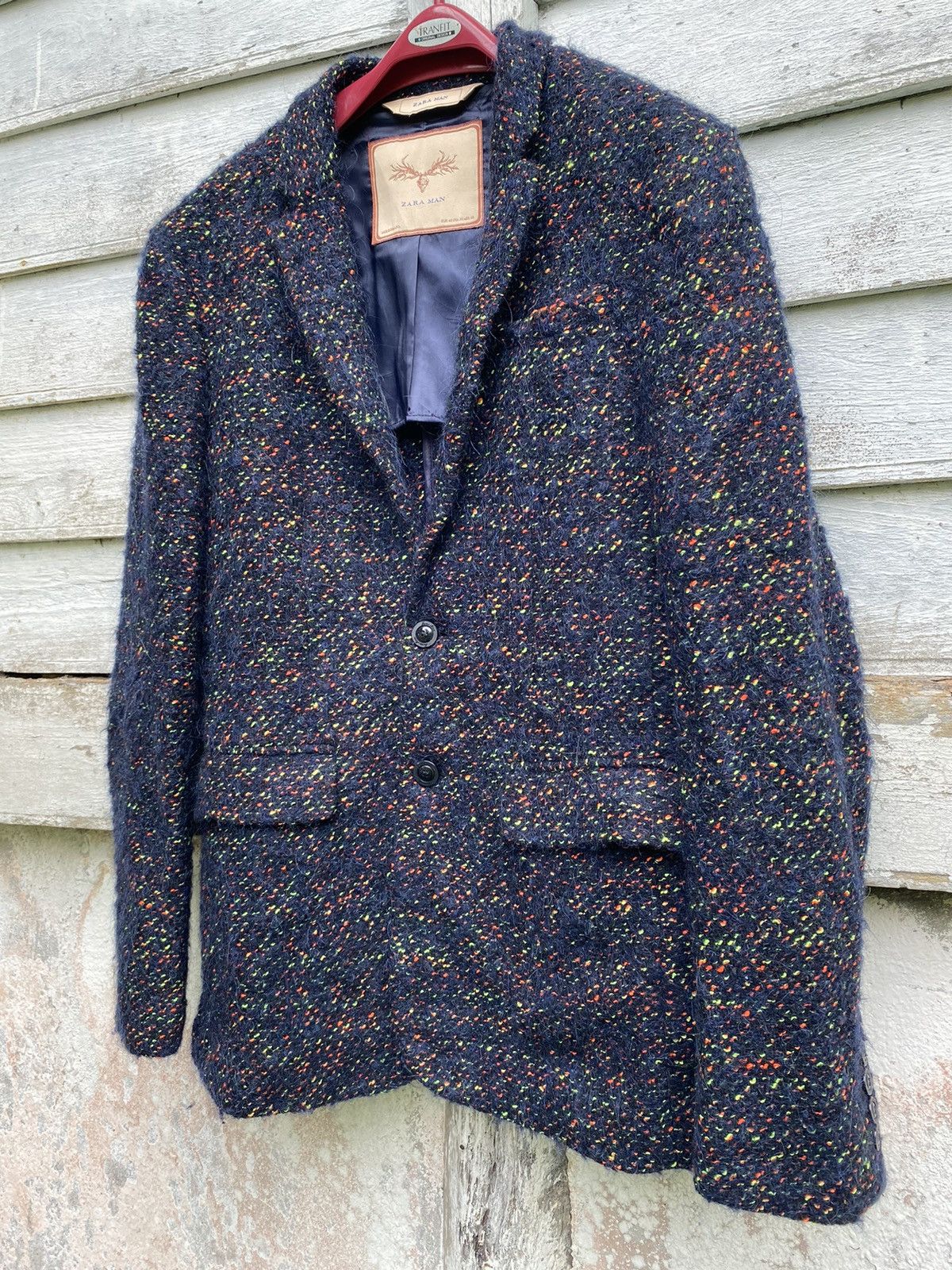 Zara Nice Design Zara Man MohairMulticolor Beaded Wool Jacket Size US M / EU 48-50 / 2 - 2 Thumbnail