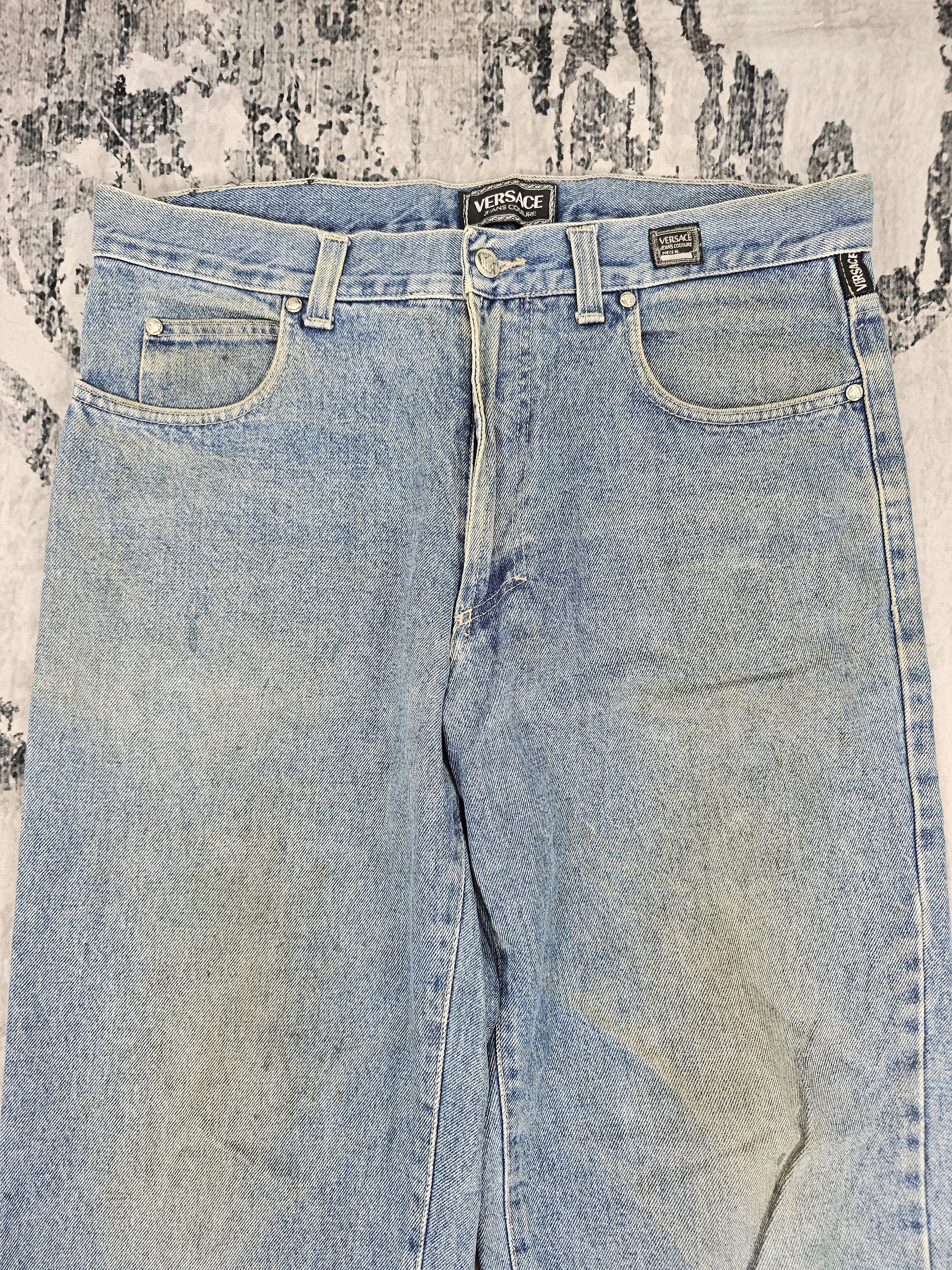 Versace Vintage VERSACE JEANS COUTURE High Rise Stain Jeans JB0294 Size US 36 / EU 52 - 5 Thumbnail