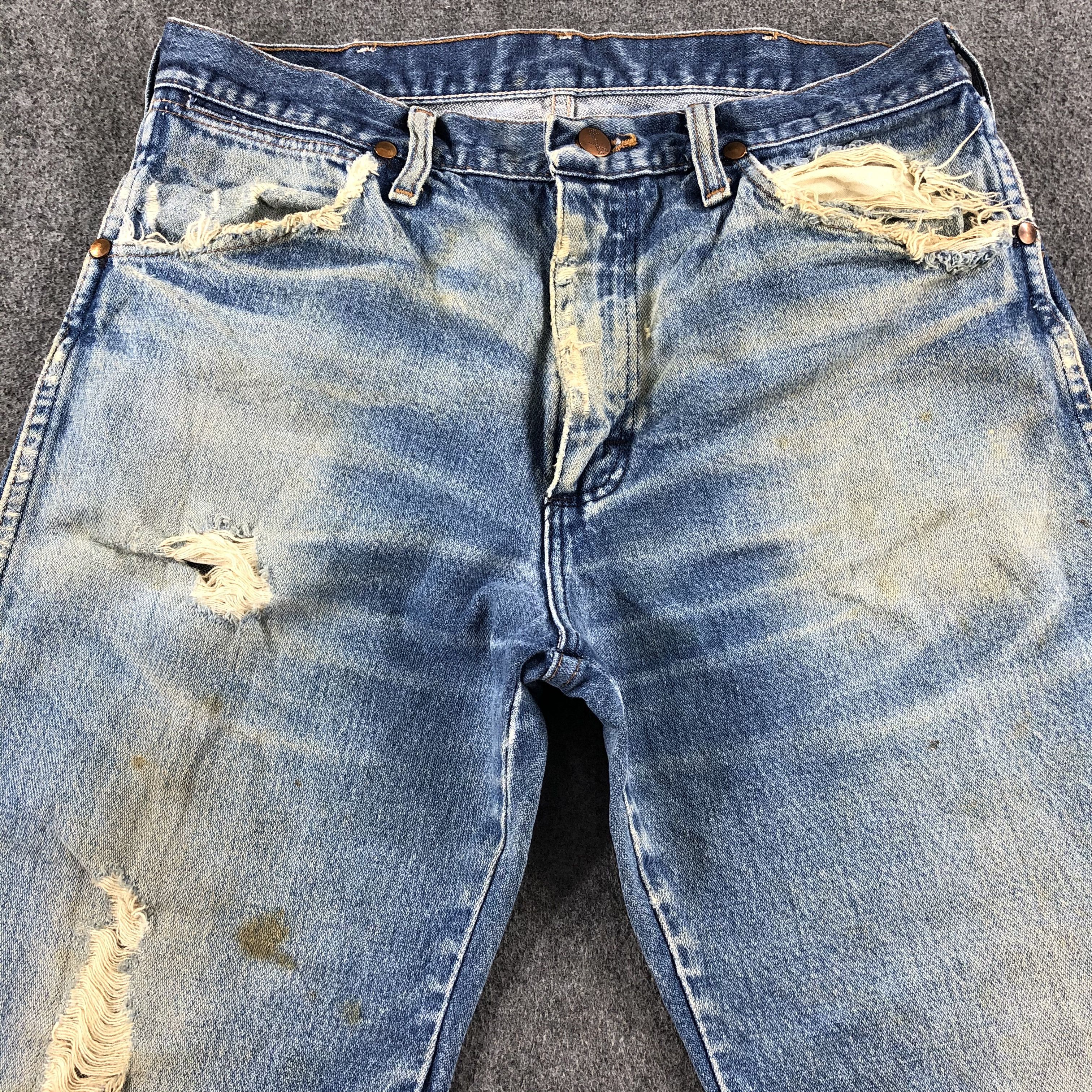 Vintage Vintage Blue Wash Wrangler Jeans-J2458 Size US 31 - 3 Thumbnail