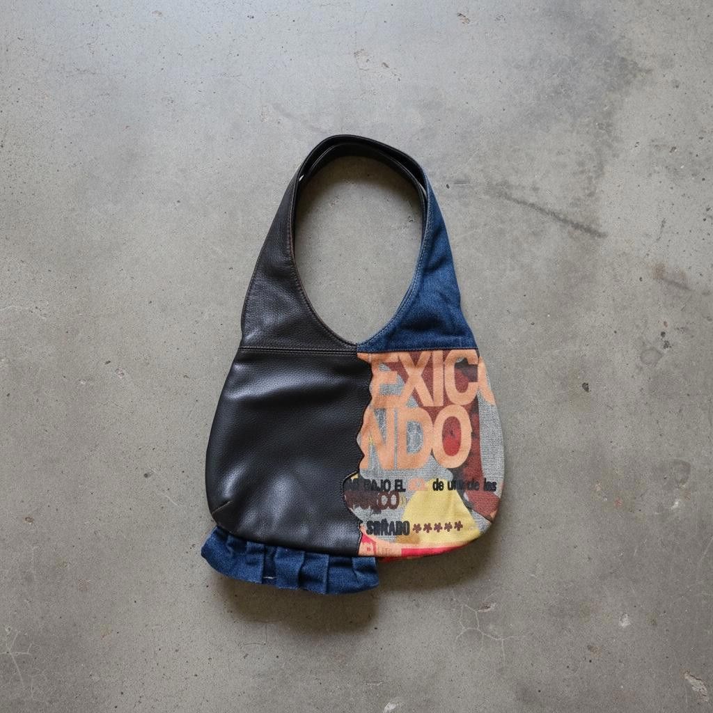 Custo Barcelona The Custo Barcelona Leather & Denim Bag Size ONE SIZE - 5 Thumbnail