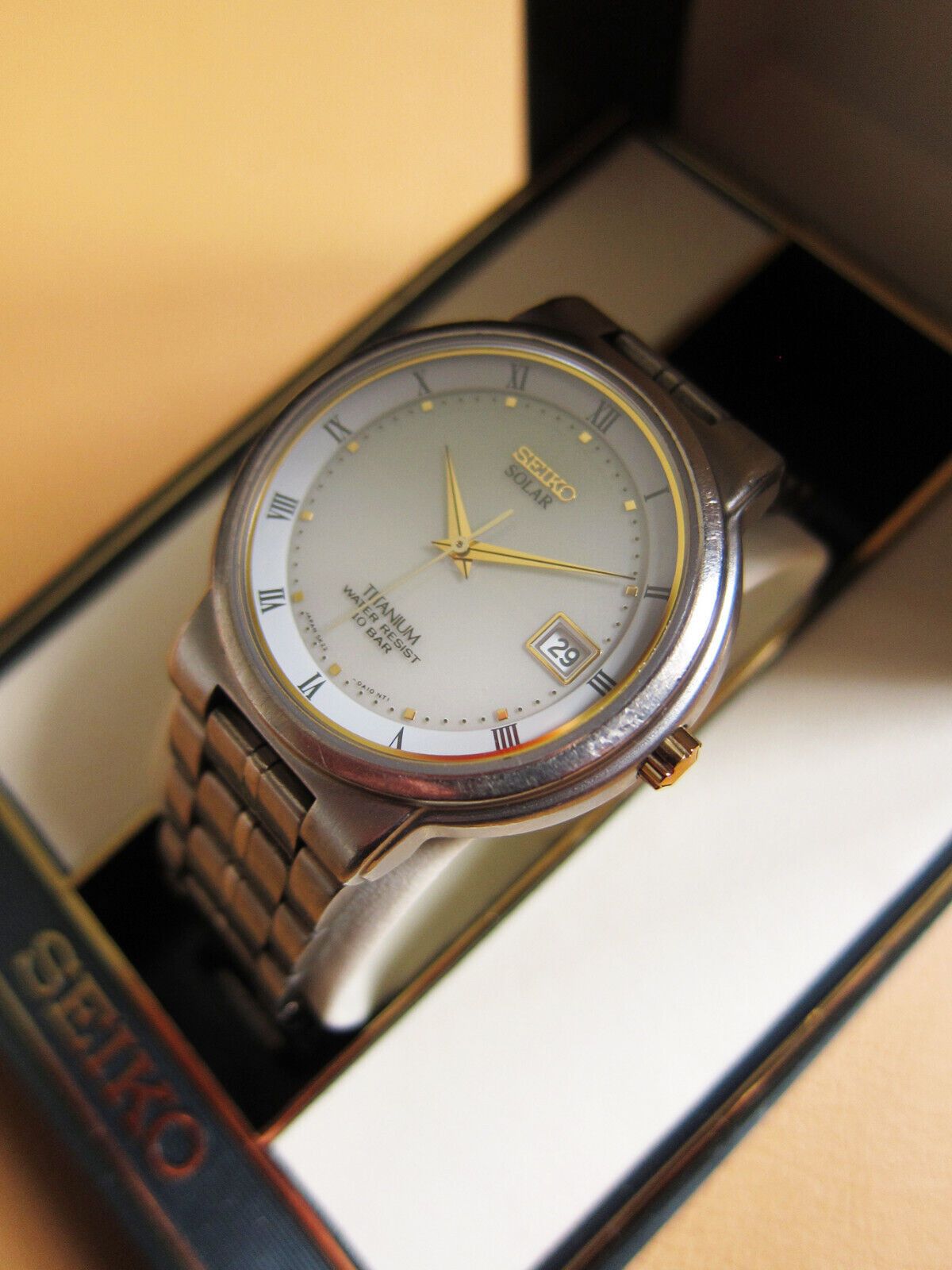 Seiko SEIKO 5K22-0A10 Solar Titanium Full Dial Lume Watch Size ONE SIZE - 3 Thumbnail