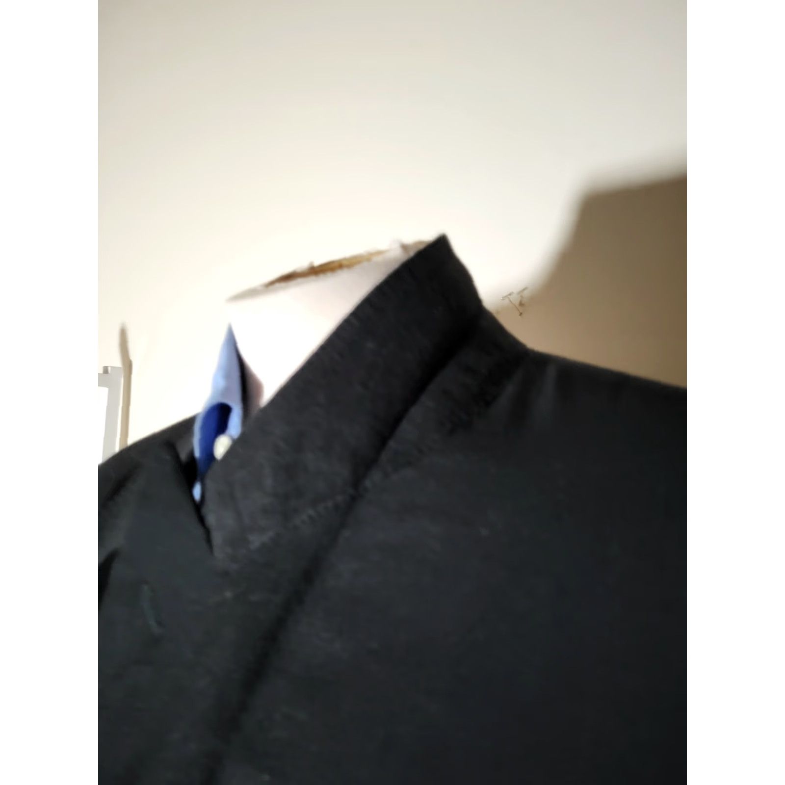 Canali VINTAGE canali Milano Blazer Jacket Double-Breasted Peak Lapel Black Wool 44L Mens Blazer Jacket Coat 54 Size 44R - 4 Thumbnail