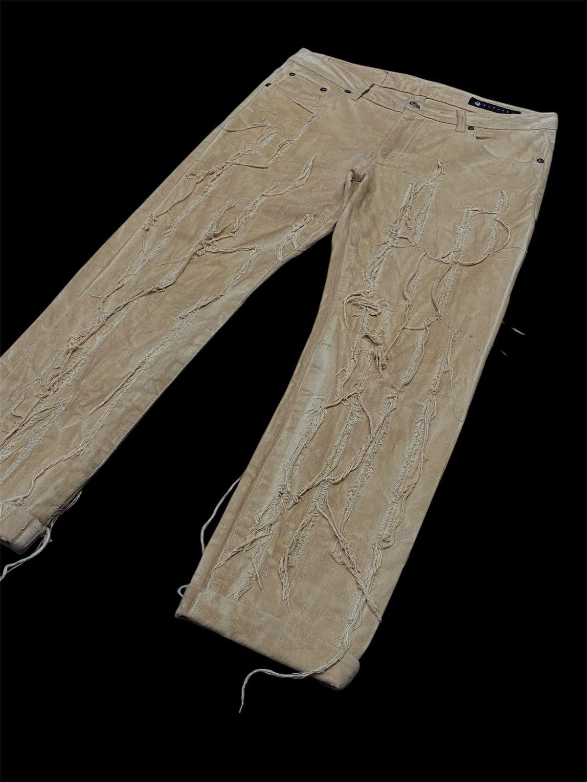 Add × Japanese Brand × Le Grande Bleu (L.G.B.) Add Make Super Striped Destroyed Distressed Cropped Jeans Size US 32 / EU 48 - 22 Thumbnail