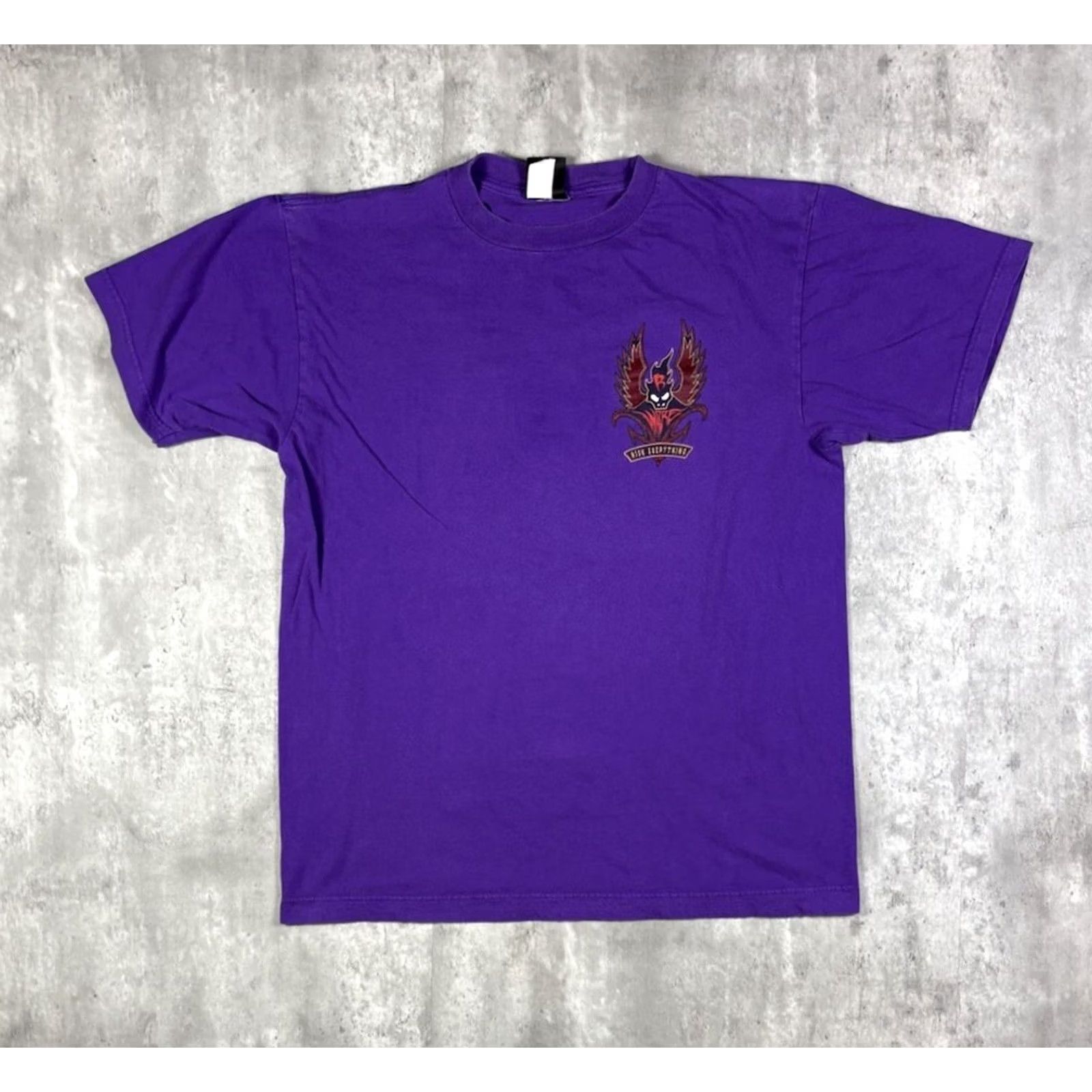 No Fear VINTAGE No Fear Shirt Mens L Purple 90s Risk Everything Bad The Bones size Size US L / EU 52-54 / 3 - 2 Thumbnail