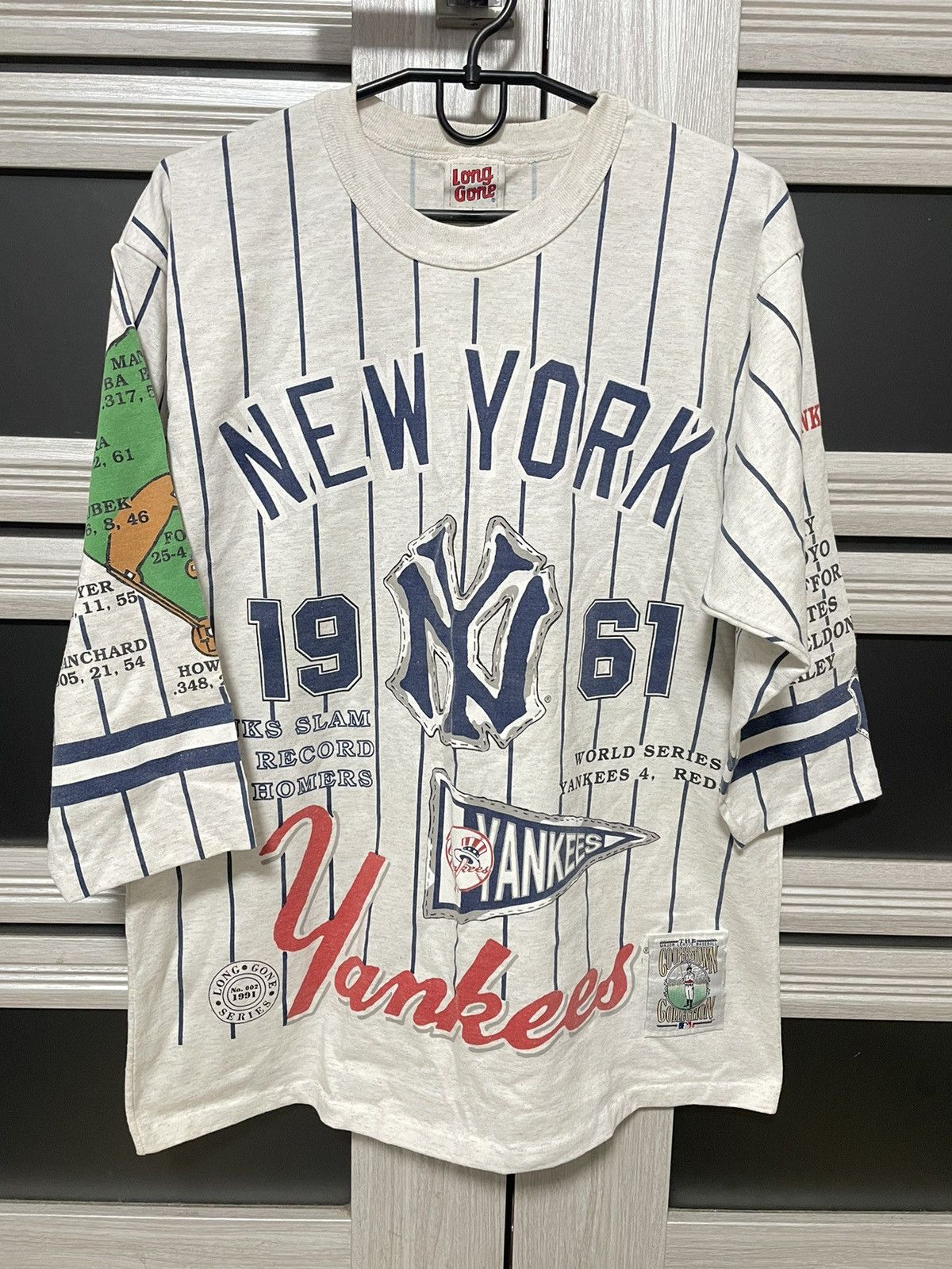 MLB × New York Yankees 1991 New York Yankees 3/4 Longsleeve 1961 World Champions Size US L / EU 52-54 / 3 - 1 Thumbnail