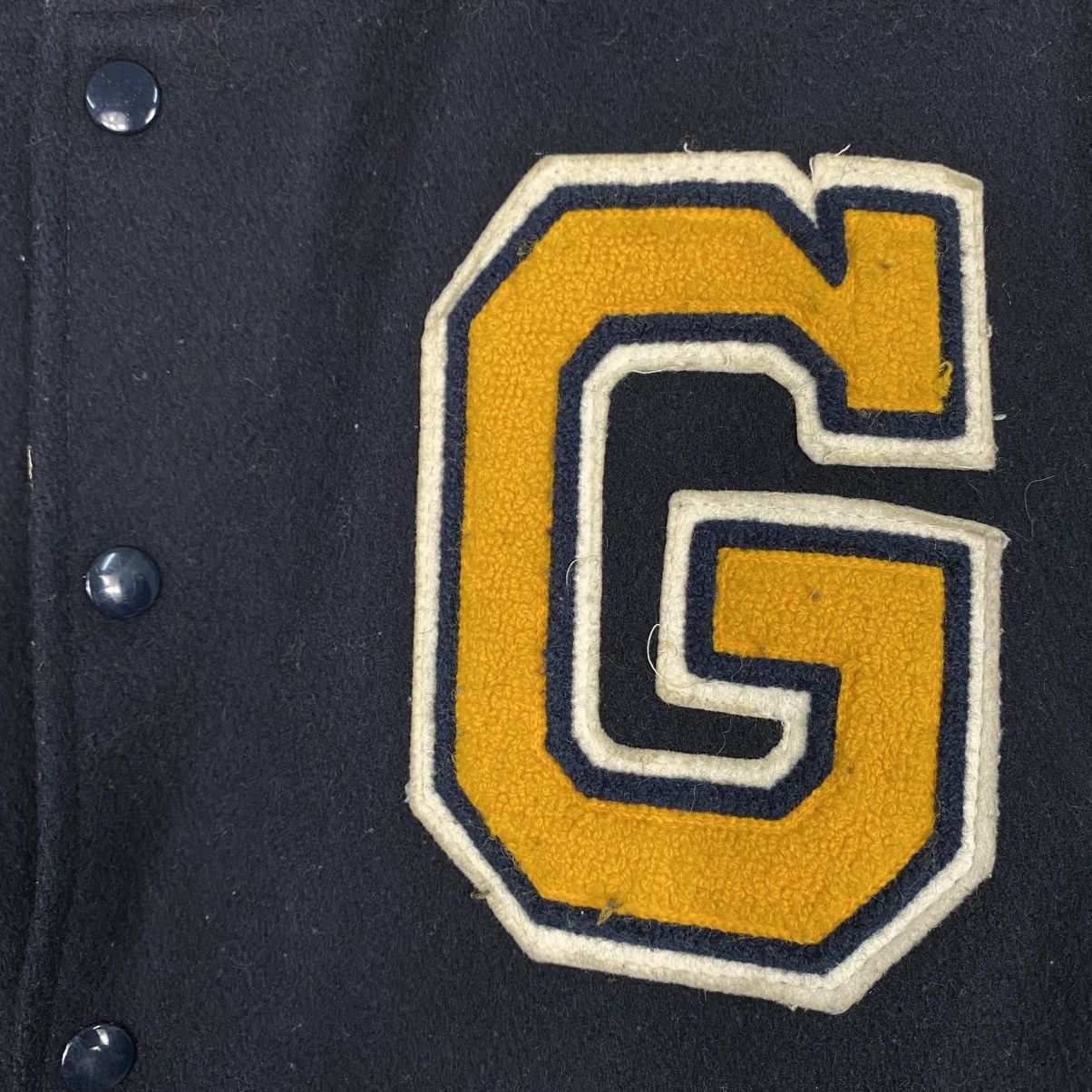 Golden Bear 🔥VINTAGE VARSITY LEATHER JACKET GOLDEN BEAR BIG MADE IN USA Size US M / EU 48-50 / 2 - 17 Thumbnail