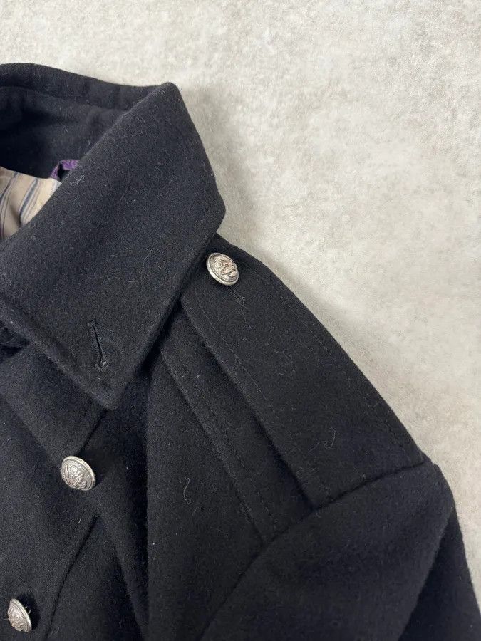 Vintage 2000s Vintage Black Wool Officer Buttoned Coat Size US M / EU 48-50 / 2 - 10 Thumbnail