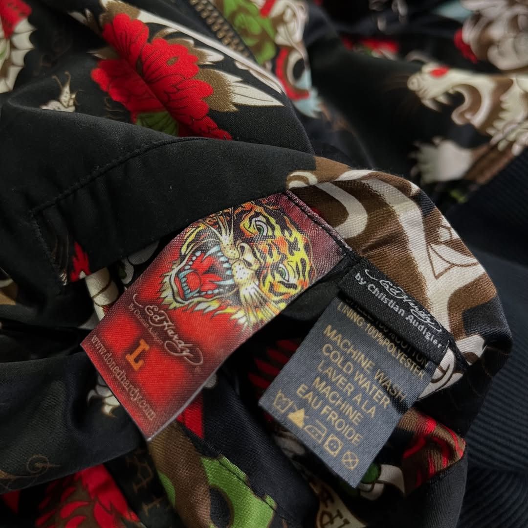 Christian Audigier × Ed Hardy Rare 🔥 ED HARDY ' Do Or Die ' Embroidery Reversible Jacket Size US L / EU 52-54 / 3 - 10 Thumbnail