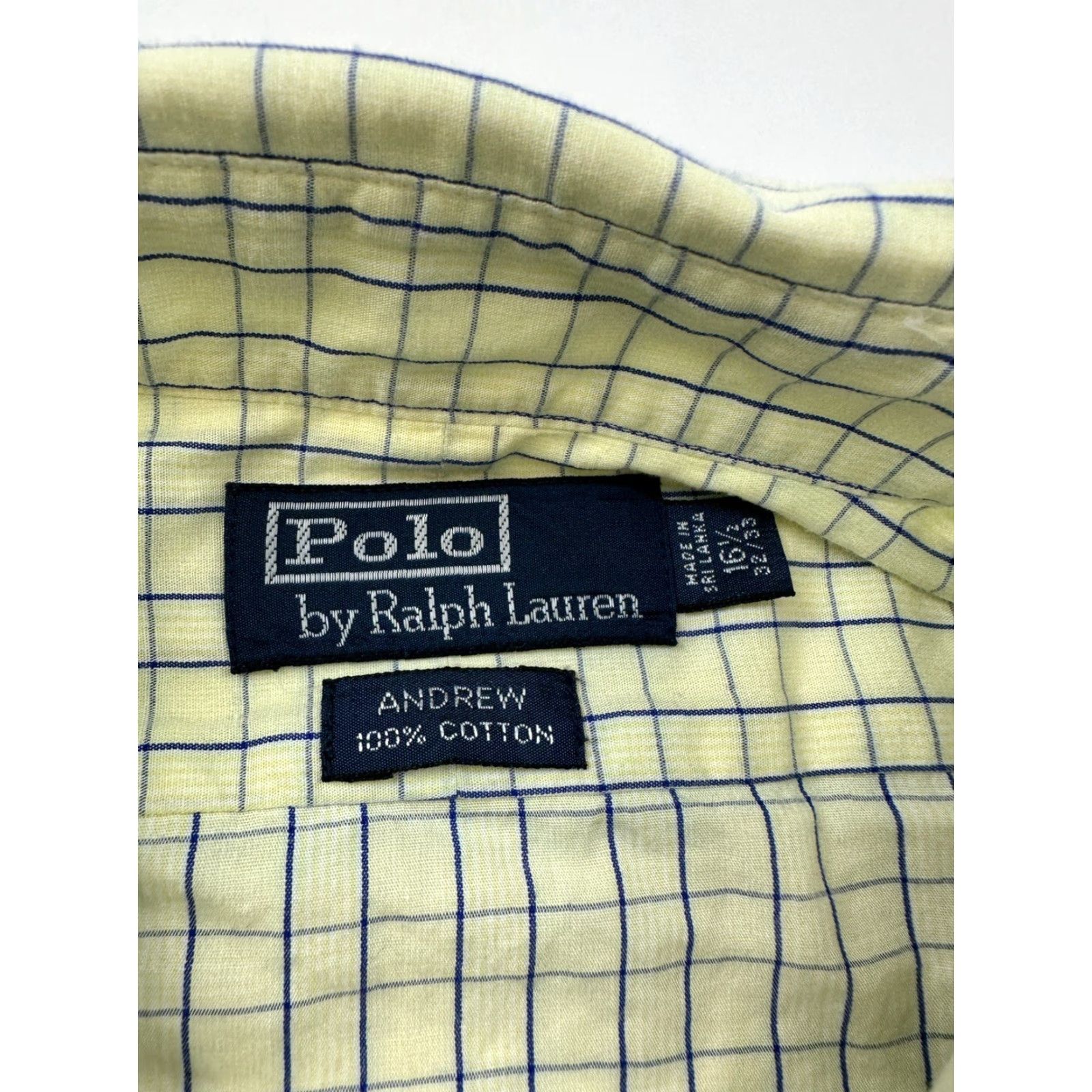 Polo Ralph Lauren VINTAGE Polo Ralph Lauren Shirt Mens 16.5 32-33 Yellow 100% Cotton Button Up Size US XL / EU 56 / 4 - 2 Thumbnail