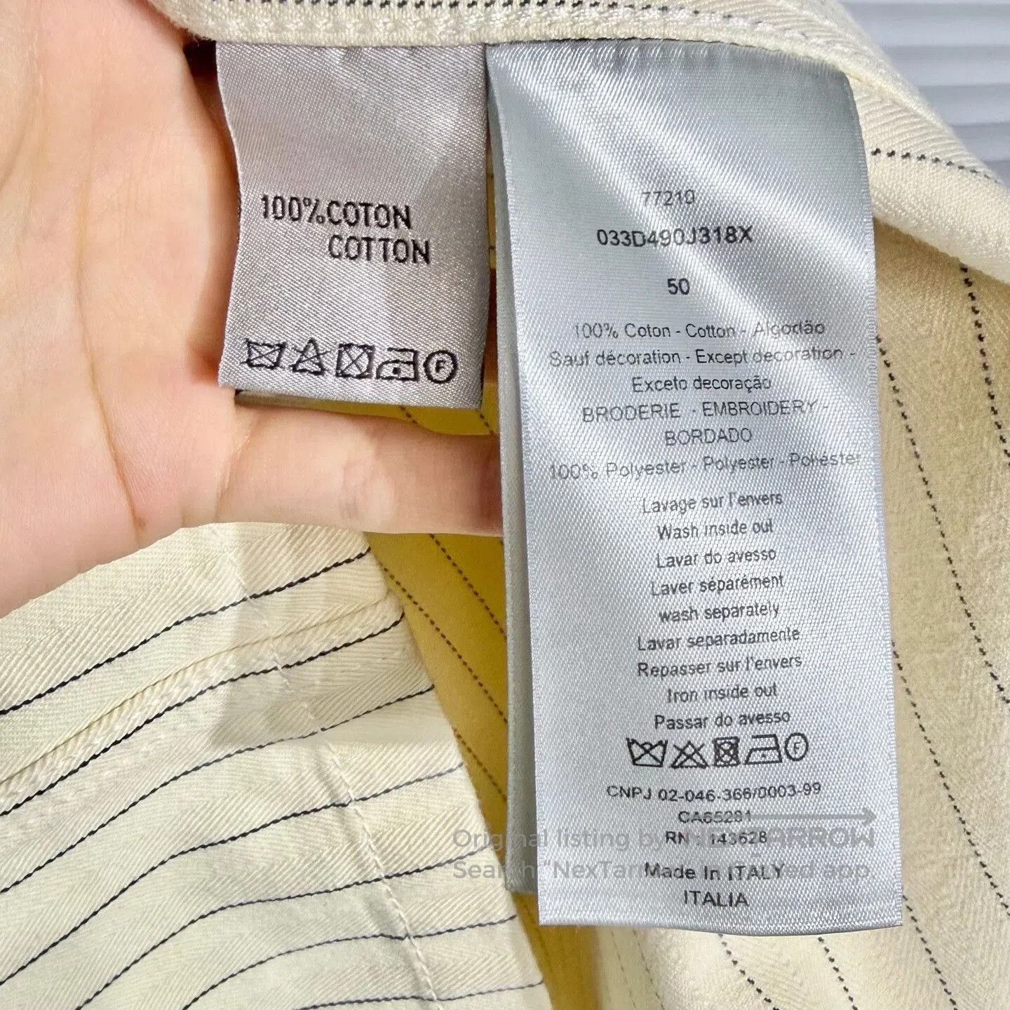Dior dior striped denim jacket with logo embroidery. Size US L / EU 52-54 / 3 - 4 Thumbnail