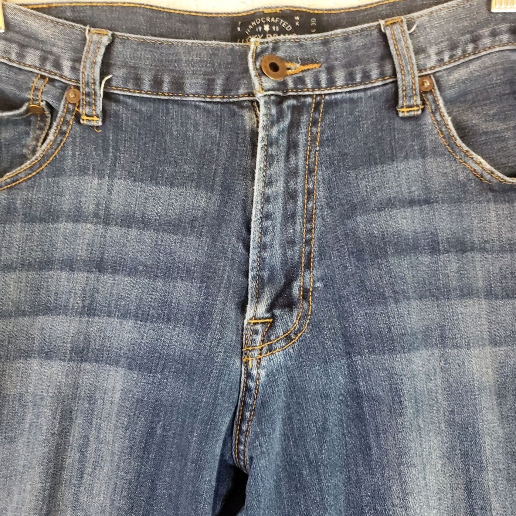 Lucky Brand Lucky Brand Men's 221 Original Straight Jeans Blue Wash Stretch Denim 38x30 Size US 38 / EU 54 - 5 Thumbnail
