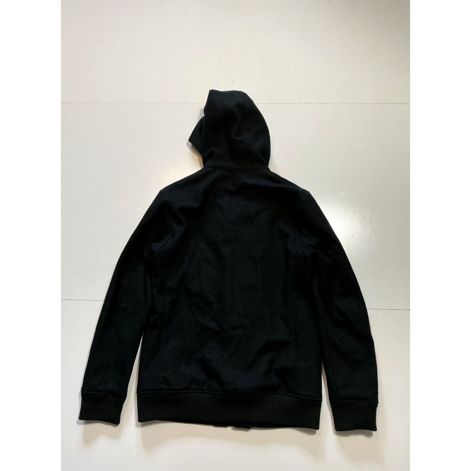 Vintage VINTAGE Boycott Japan Black Wool Military Full Zip Button Hooded Duffle Jacket Sz. 3 Mens Hooded Jacket Boys? Size US S / EU 44-46 / 1 - 2 Thumbnail