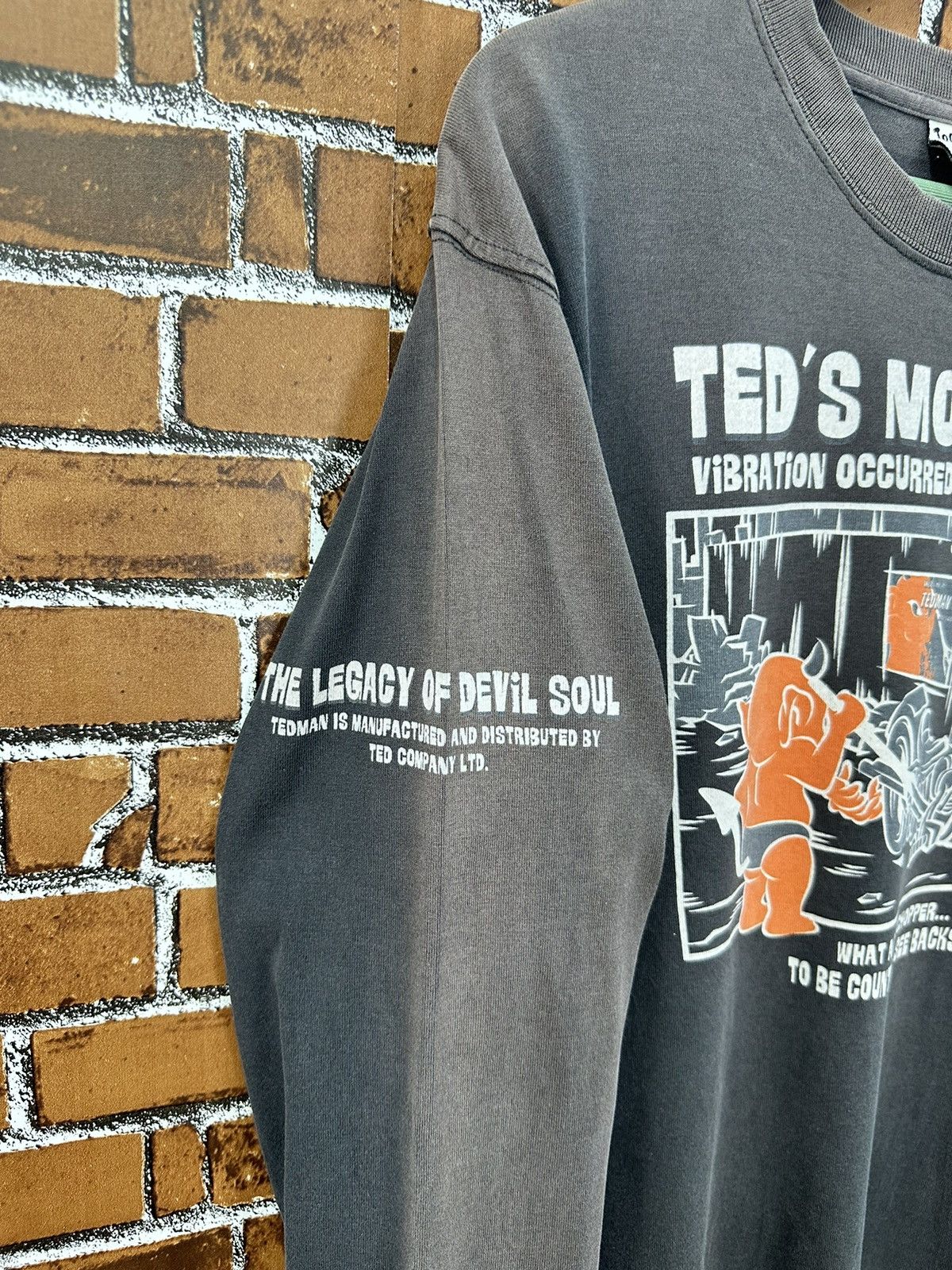 Tedman Vintage Ted Company Devils Motorcycle Sunfaded Shirt A907 Size US M / EU 48-50 / 2 - 7 Thumbnail