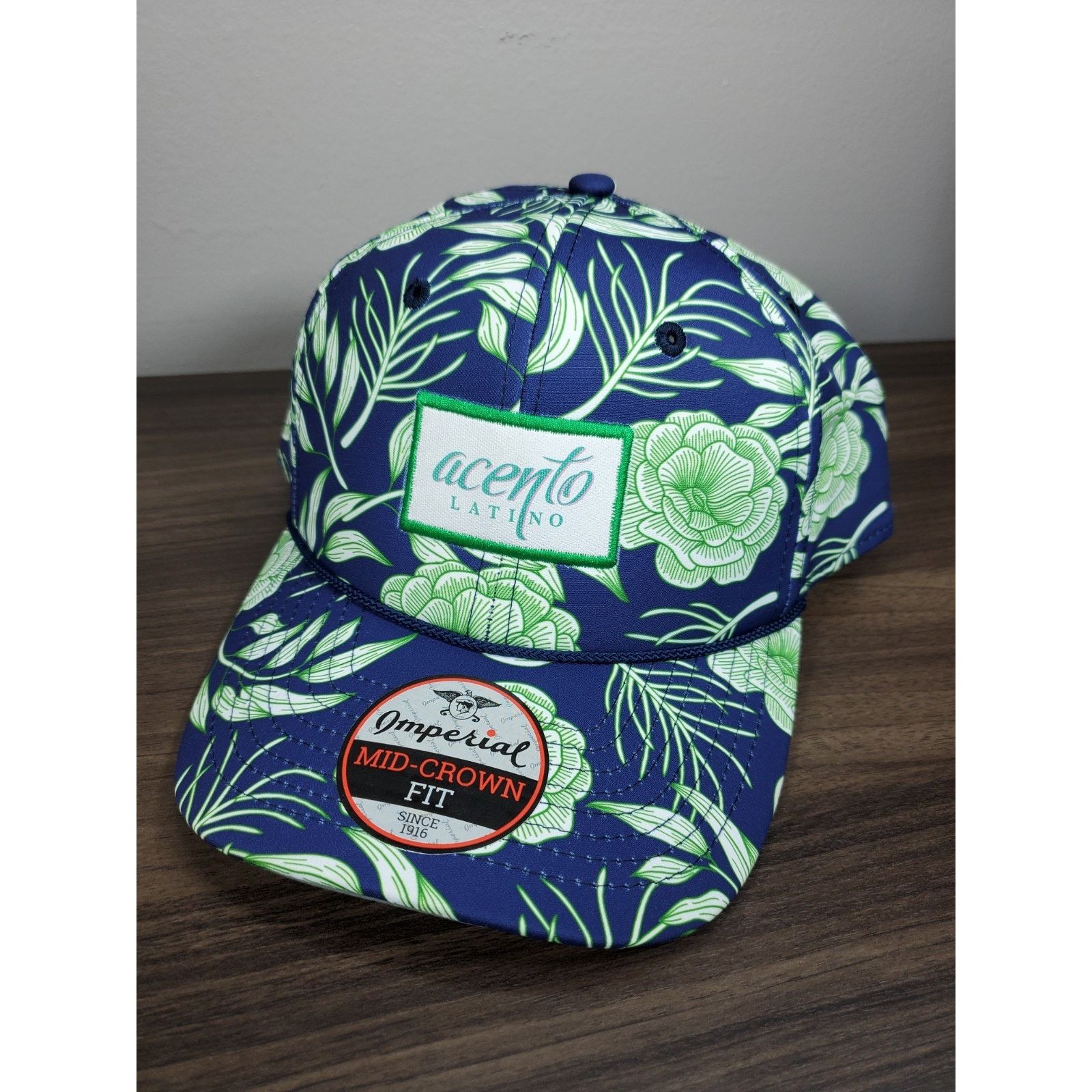 Imperial Acento Latino Hat Floral Snapback Cap Imperial Blue & Green Size ONE SIZE - 3 Thumbnail