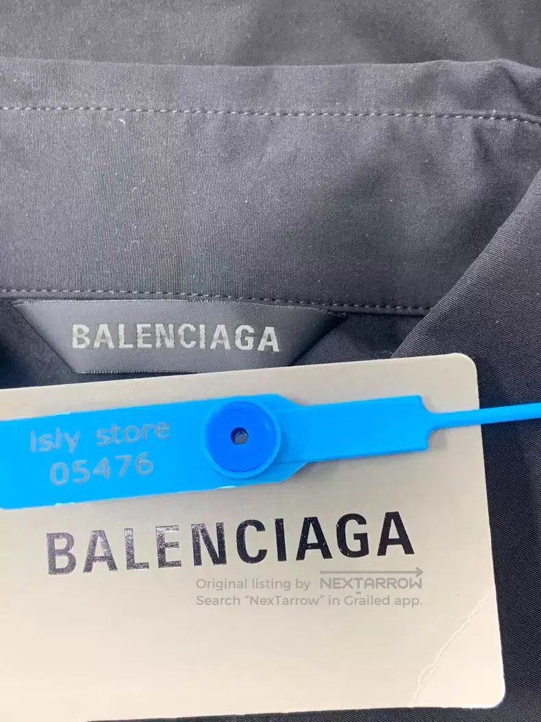 Balenciaga Balenciaga Printed Single Breasted Long Sleeve Shirt Black Size US S / EU 44-46 / 1 - 4 Thumbnail