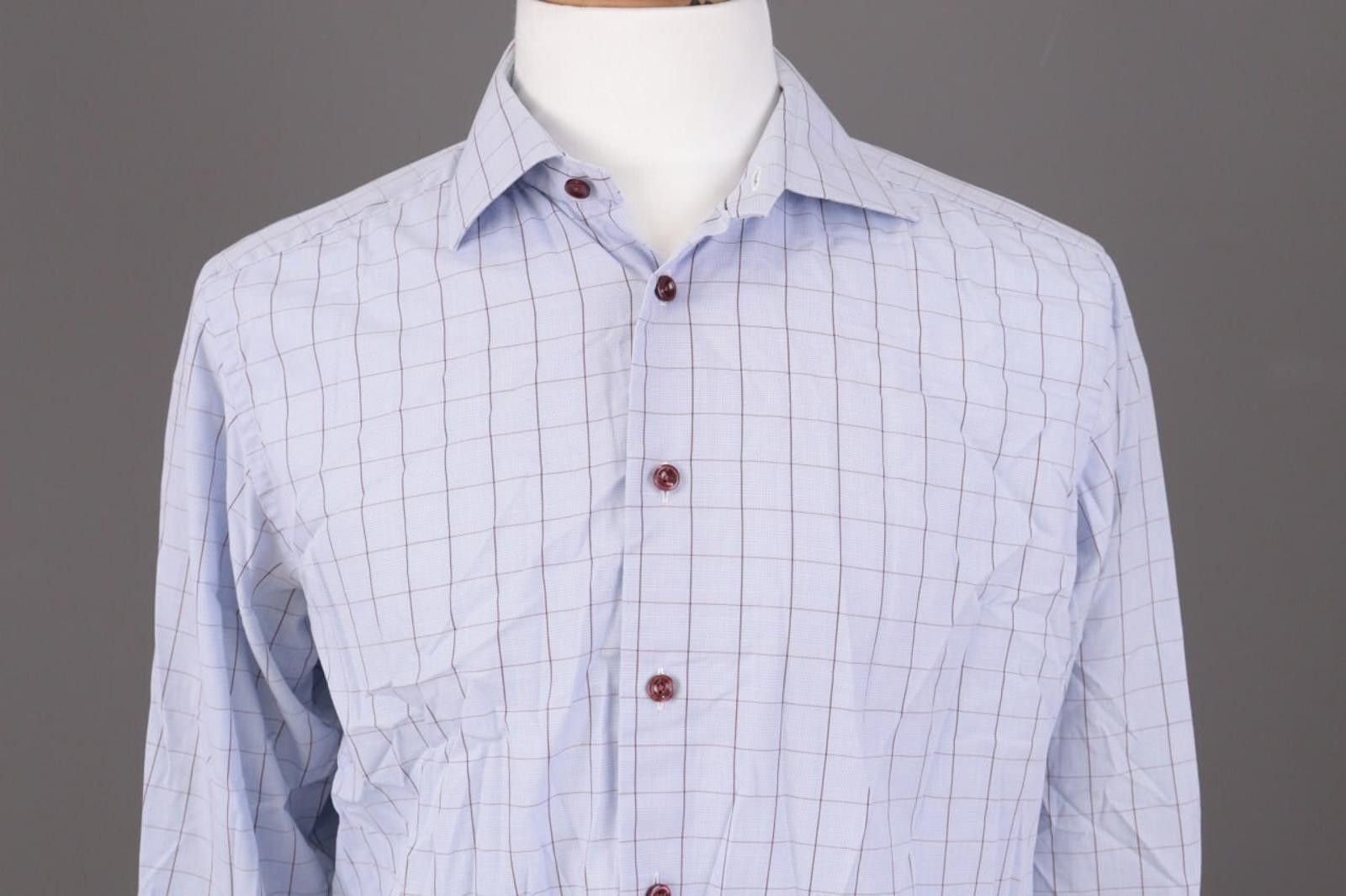 Eton Eton Contemporary Fit Check Poplin Shirt Size 41 / 16 Size US M / EU 48-50 / 2 - 3 Thumbnail