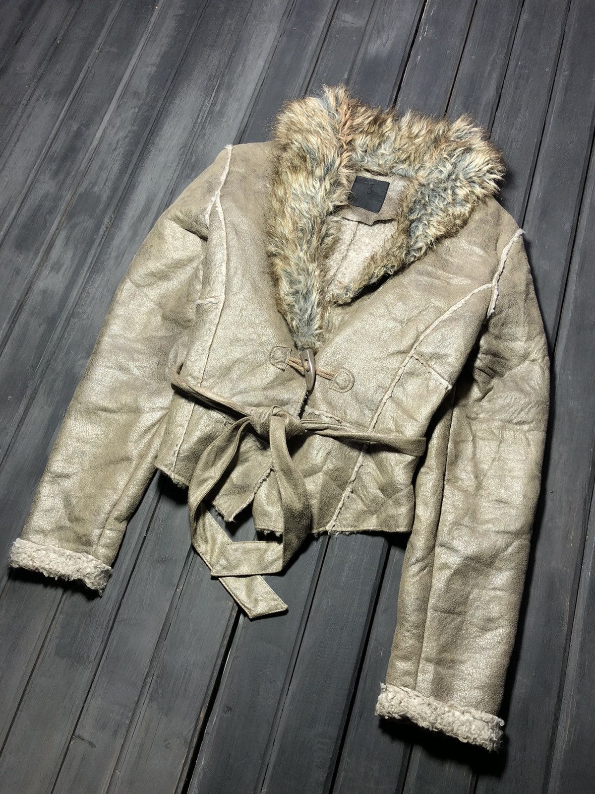 Japanese Brand VTG Avant Garde If Six Was Nine Style Fur Leather Jacket Size M / US 6-8 / IT 42-44 - 3 Thumbnail