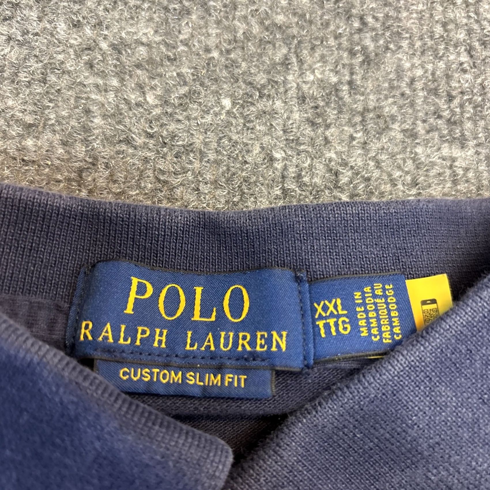 Polo Ralph Lauren Polo Ralph Lauren Polo Shirt Short Sleeve Men XXL Cotton Navy Blue Triple Pony Navy Blue Shirt Mens Size US XXL / EU 58 / 5 - 3 Thumbnail