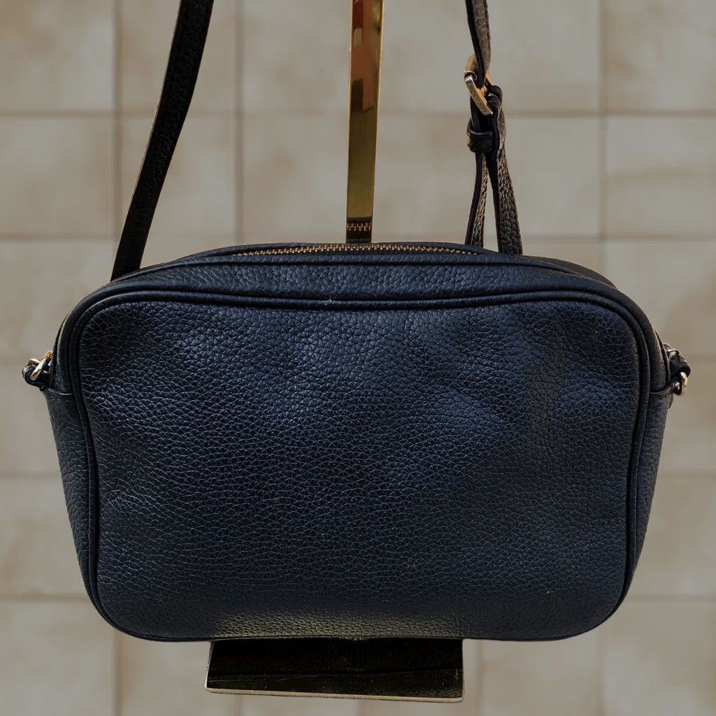 Michael Kors MICHAEL KORS Fulton Crossbody Purse Pebbled Leather Black Zipper Bag Small Women Crossbody Bag, Black, Pebbled Leather, 10W x 7H x 2D, Small Size ONE SIZE - 1 Thumbnail