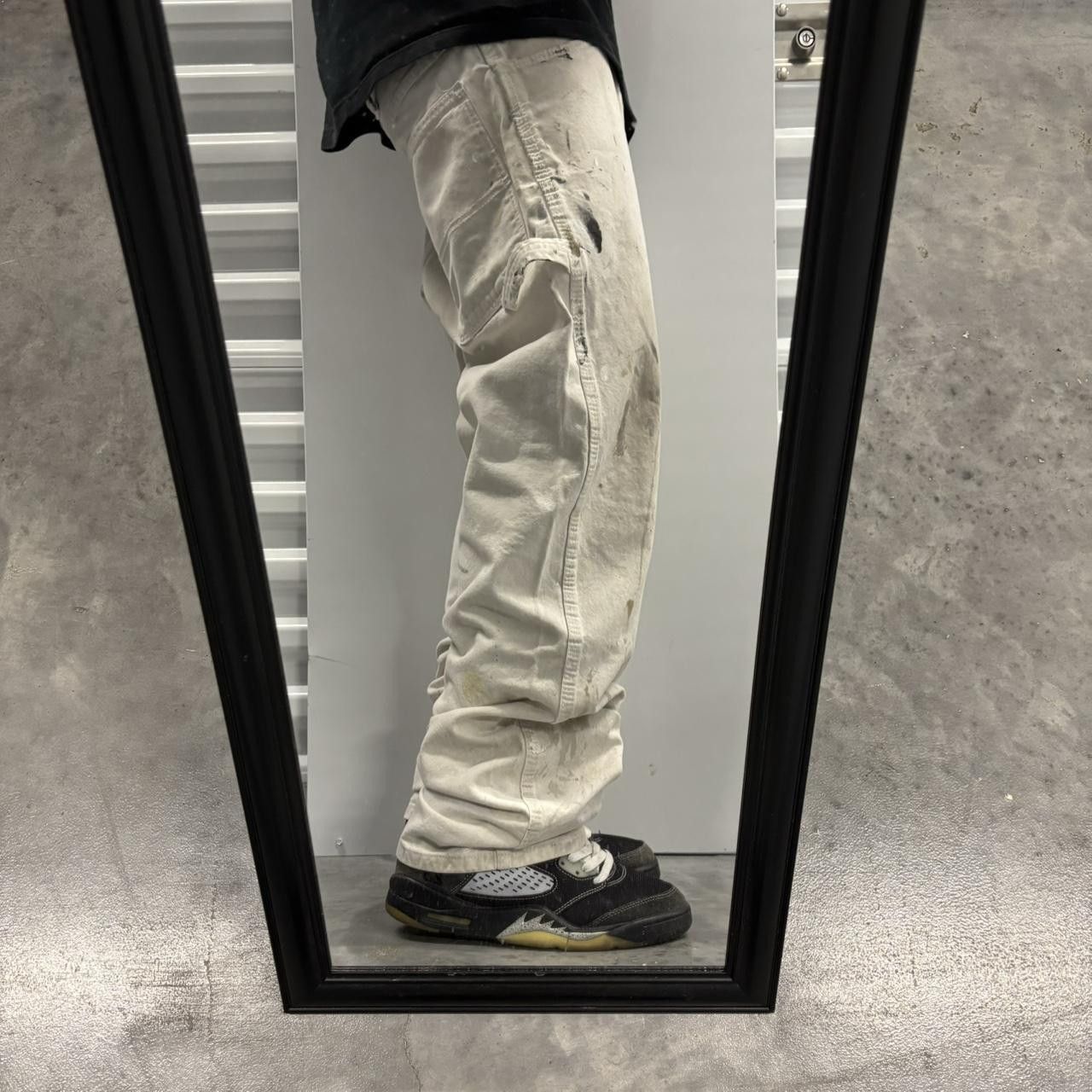 Vintage Crazy Vintage 90s Grunge White Paint Splatter Skater Workwear Carpenter Pants! Size US 32 / EU 48 - 2 Thumbnail