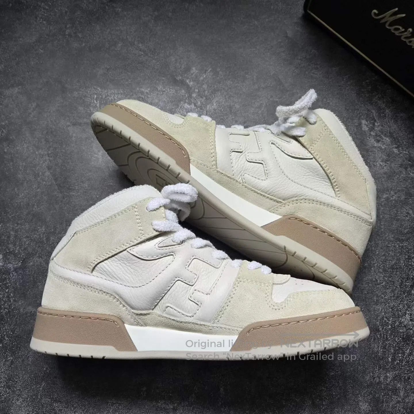 Fendi FENDI White and Brown High-Top Skate Shoes| Size US 10.5 / IT 40.5 - 9 Thumbnail