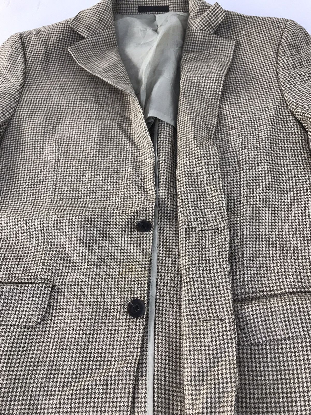 Burberry Burberry London Blazer Coat Jacket Mini Houndstooth Design Size 42R - 4 Thumbnail