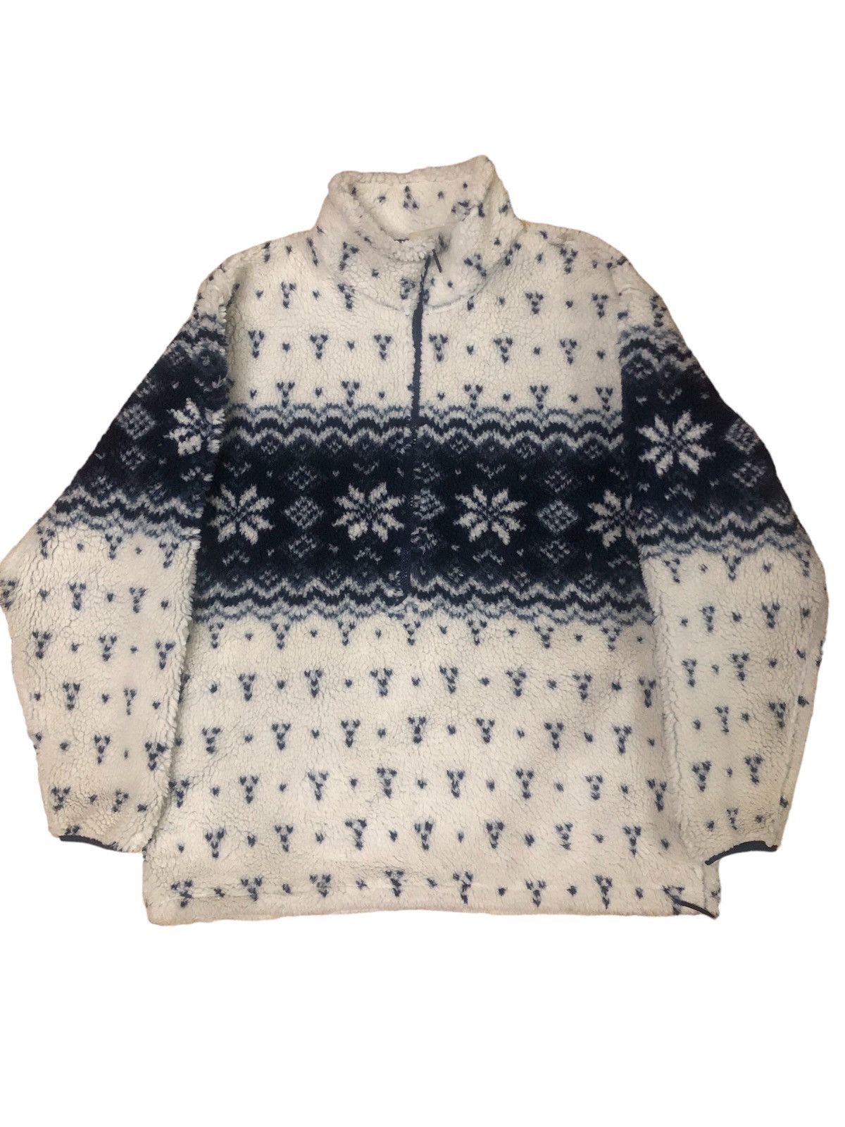 L.L. Bean × Vintage Vintage LL Bean Deep Pile Fleece Half zip Sweatshirt Size US M / EU 48-50 / 2 - 1 Thumbnail