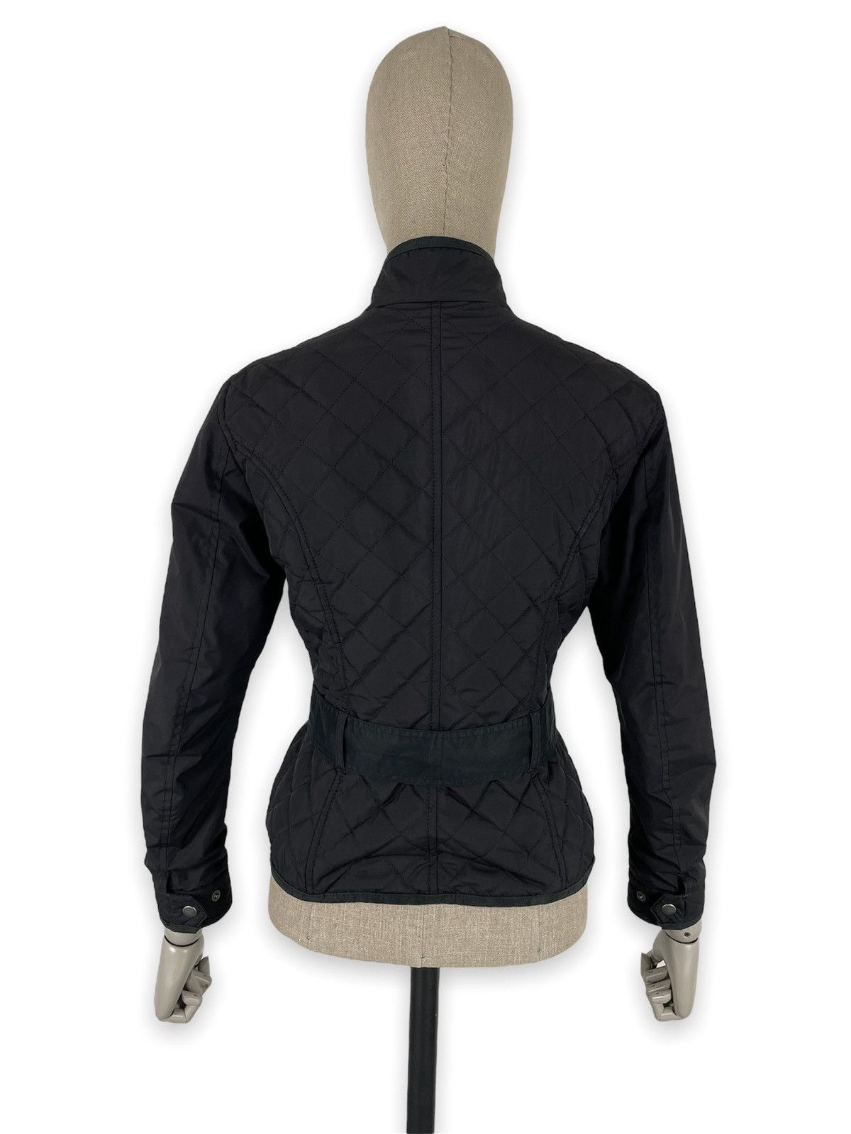 Belstaff Women’s Motorcycle England Silver Label Nylon Belted Jacket Bomber Size S / US 4 / IT 40 - 4 Thumbnail