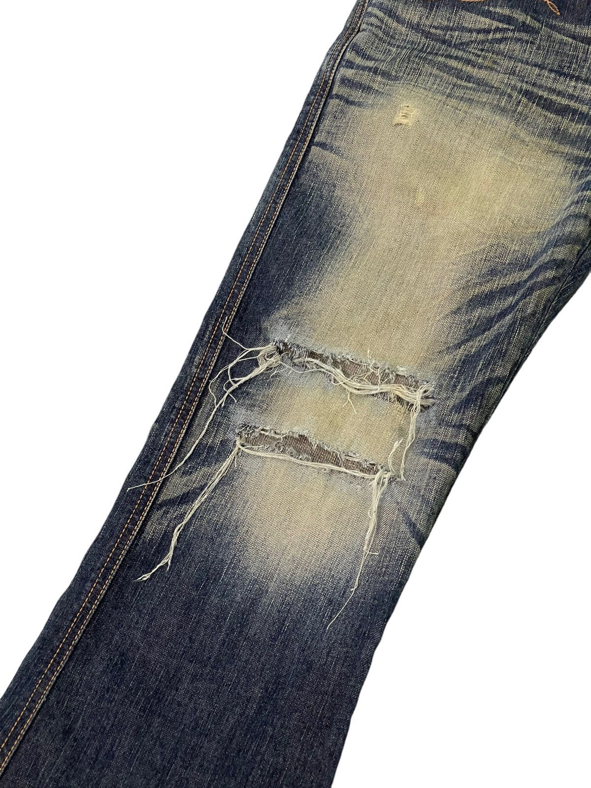 Edwin Flare Jeans Edwin Japan Mud Wash Distress Boot Cut 7🟦8 Size US 32 / EU 48 - 6 Thumbnail