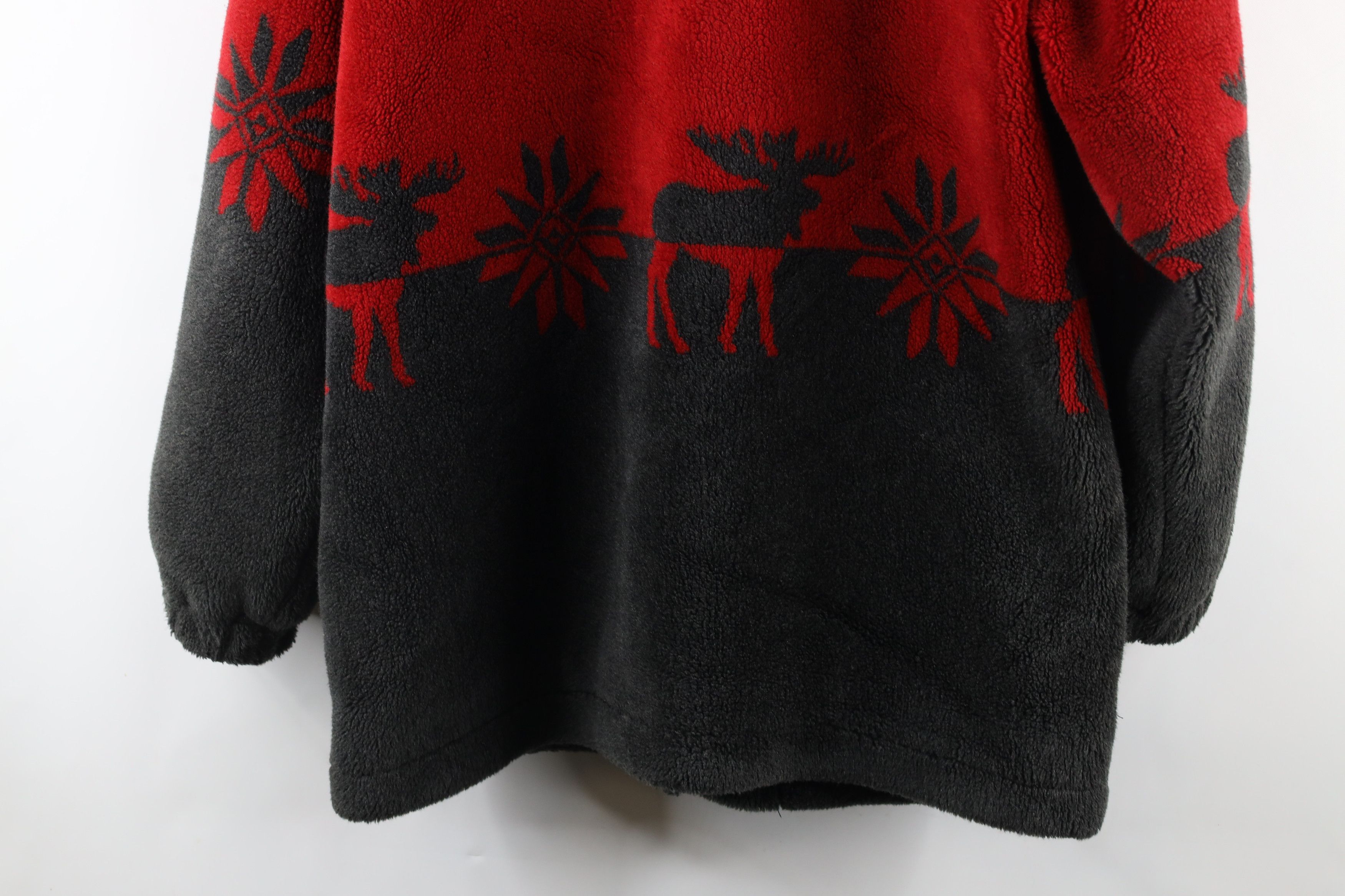Vintage Vintage 90s Moose All Over Print Deep Pile Fleece Jacket Size L / US 10 / IT 46 - 17 Thumbnail