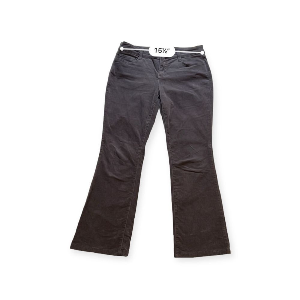 St. Johns Bay St. John’s Bay Women's corduroy brown gray jeans Size M Size 32" / US 10 / IT 46 - 2 Thumbnail