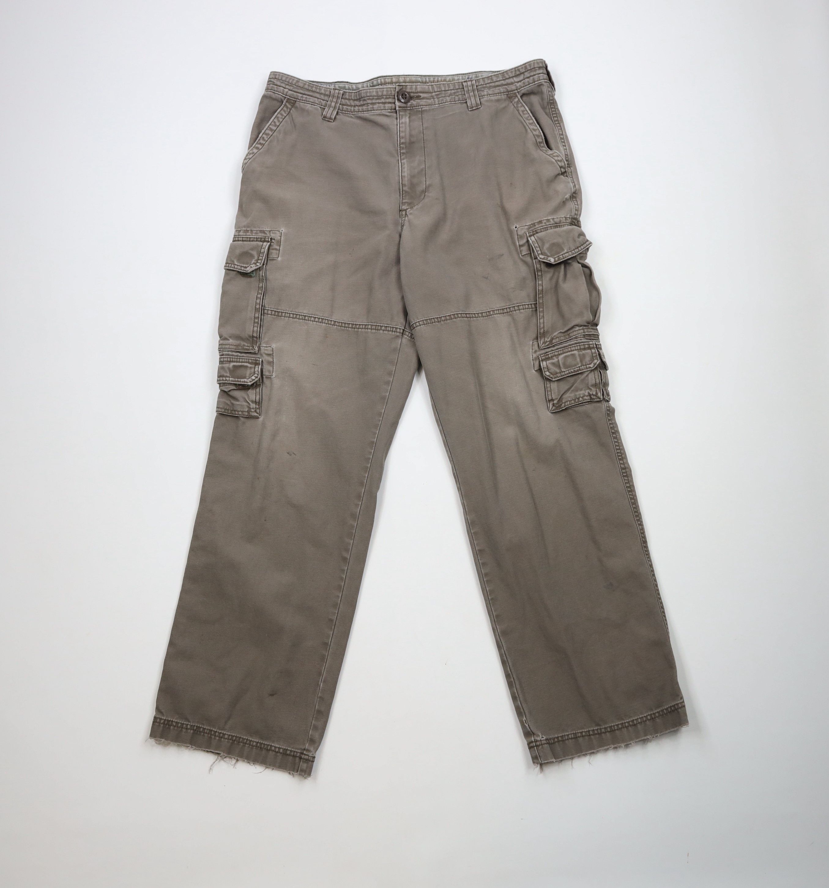 Vintage Vintage Y2K Streetwear Wide Leg Cargo Pants Light Brown Size US 36 / EU 52 - 1 Thumbnail