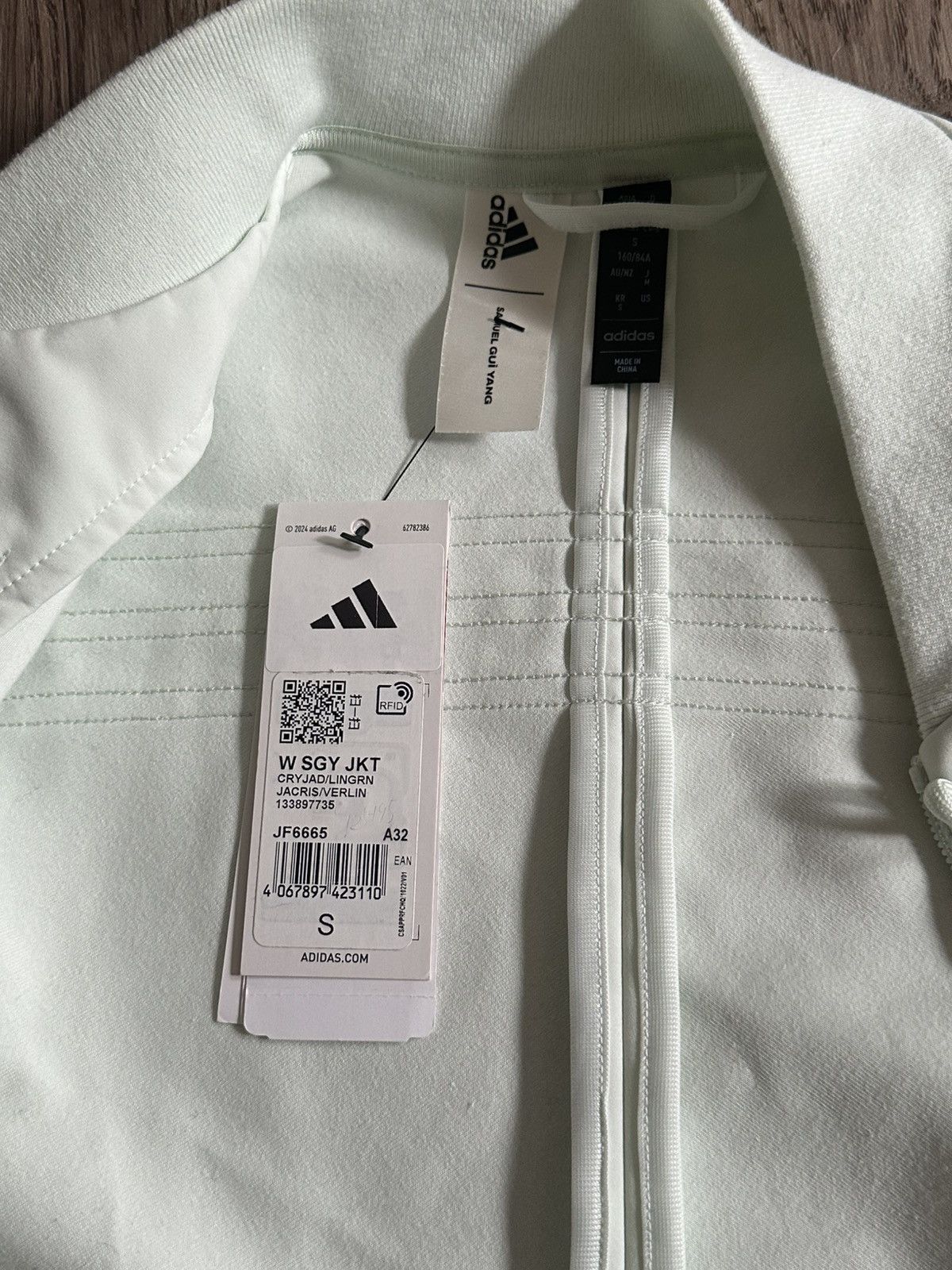 Adidas Adidas x Samuel Gui Yang Mint Green JF6665 Jacket Size S / US 4 / IT 40 - 6 Thumbnail