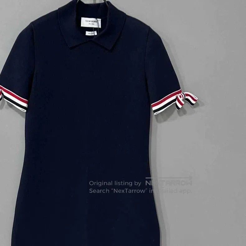 Thom Browne Thom Browne Navy Striped Knit Dress Size XS / US 0-2 / IT 36-38 - 2 Thumbnail
