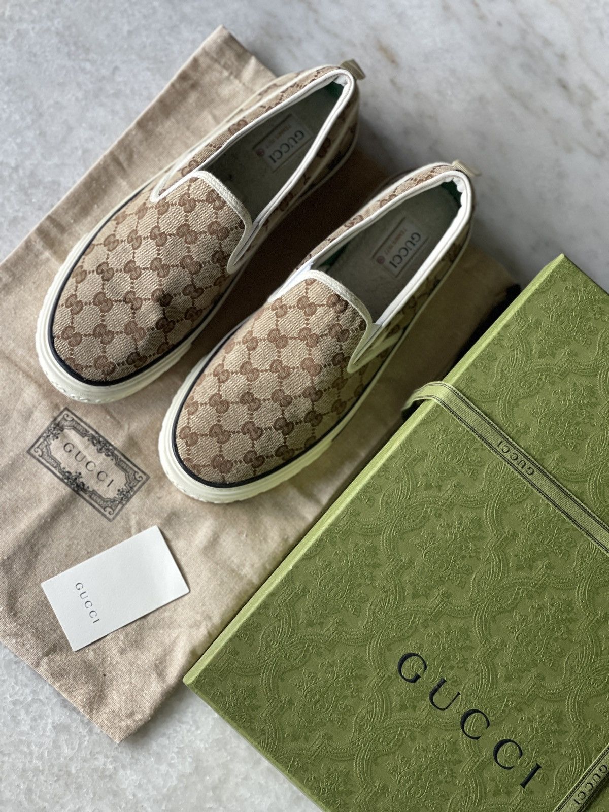 Gucci Gucci Tennis 1977 Slip Ons UK10 Size US 11 / EU 44 - 12 Thumbnail