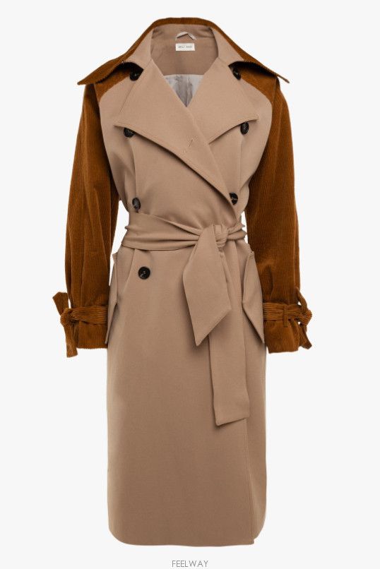Other WEILI ZHENG TRENCH OVER WITH VELVET SLEEVES Size ONE SIZE - 1 Thumbnail
