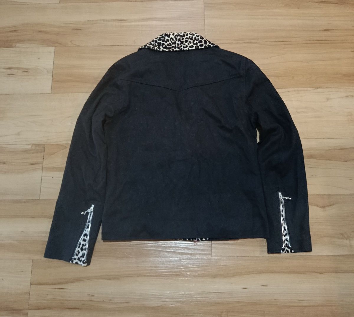 Hysteric Glamour Hell cat punks leopard double collar black jacket Size US M / EU 48-50 / 2 - 3 Thumbnail