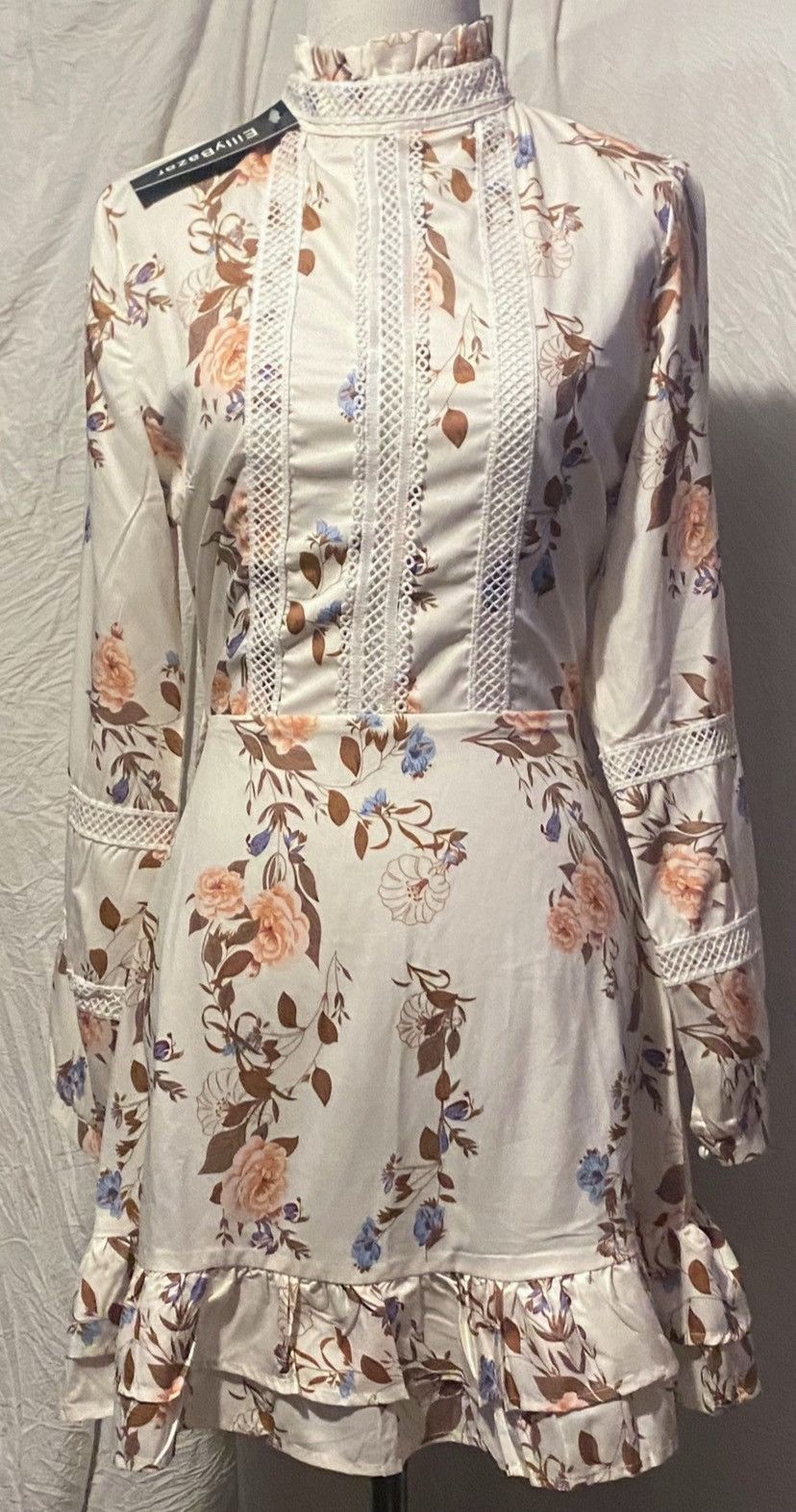 Other Eilly Bazar, Ruffled, Fitted, Long Sleeve Peasant Dress Size S / US 4 / IT 40 - 12 Thumbnail