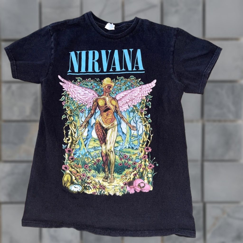 Vintage VINTAGE Nirvana T-Shirt Men Small Black 16x24.5 Size US S / EU 44-46 / 1 - 1 Thumbnail