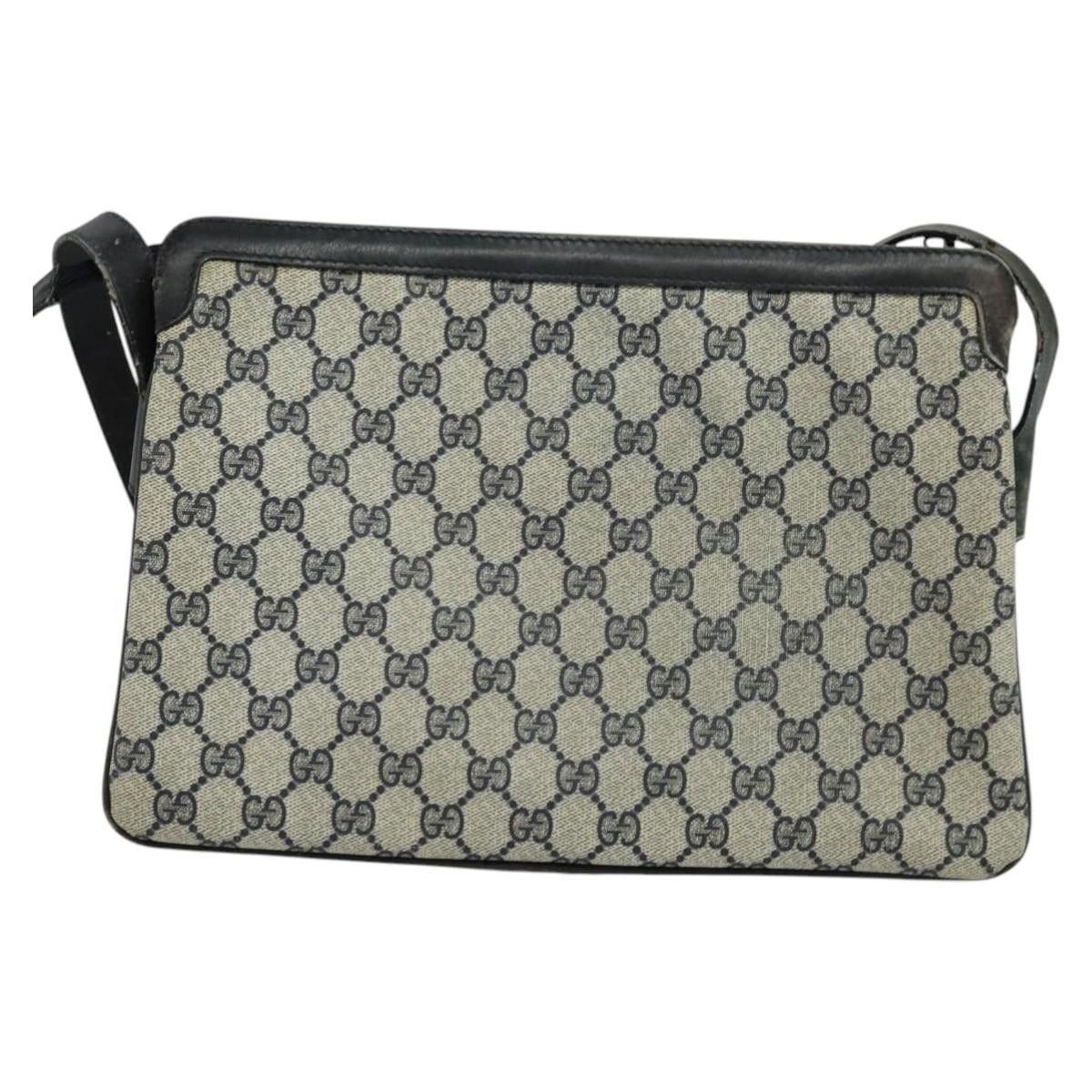 Gucci GUCCI GG Supreme Sherry Line Shoulder Bag Pvc Navy Gold Red Size ONE SIZE - 3 Thumbnail