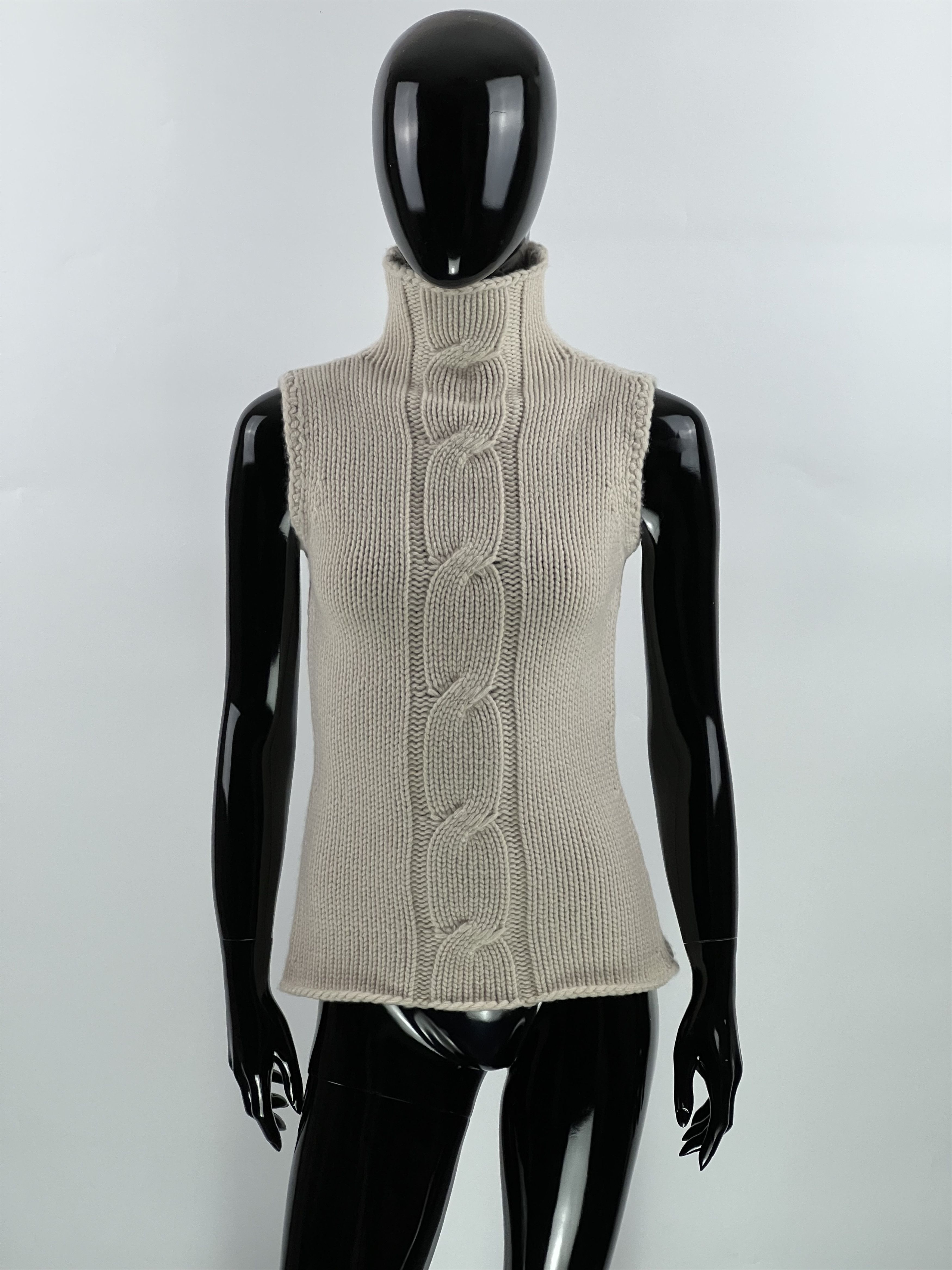 Other 81 Hours Women’s Ivory 100% Cashmere Cable Knit Vest Size S Size S / US 4 / IT 40 - 1 Thumbnail