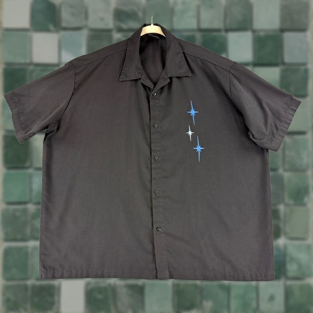 Daddy O's Classic Threads Shirt Mens 3X Black Atomic Starburst Rockabilly Bowling Shirt